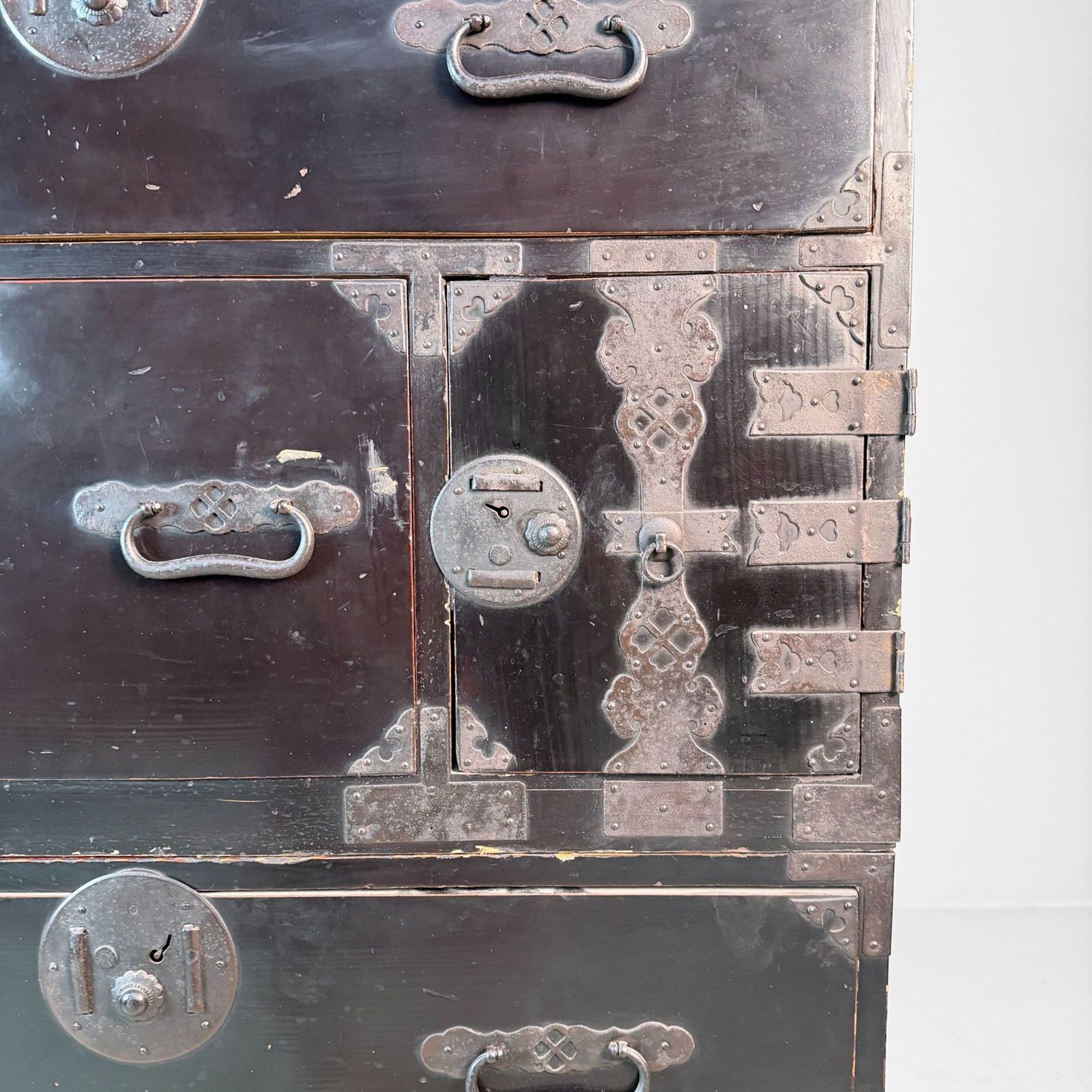 Large Japanese Tansu Chest of Drawers, Storage Cabinet, 1900s