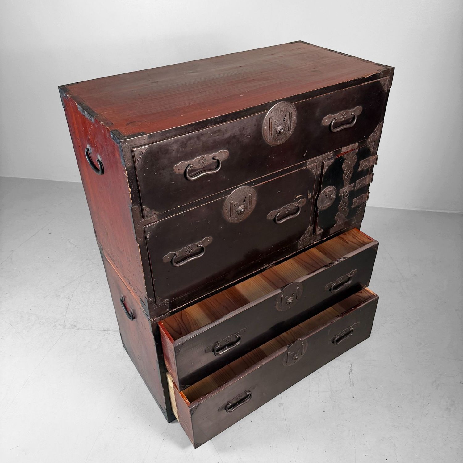 Large Japanese Tansu Chest of Drawers, Storage Cabinet, 1900s