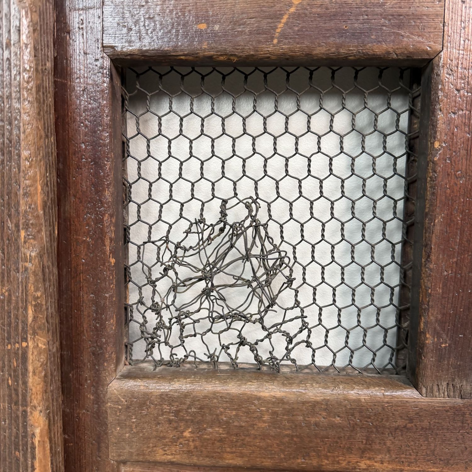 Antique Japanese Sliding Door, Architectural Wall Panel, 1890s