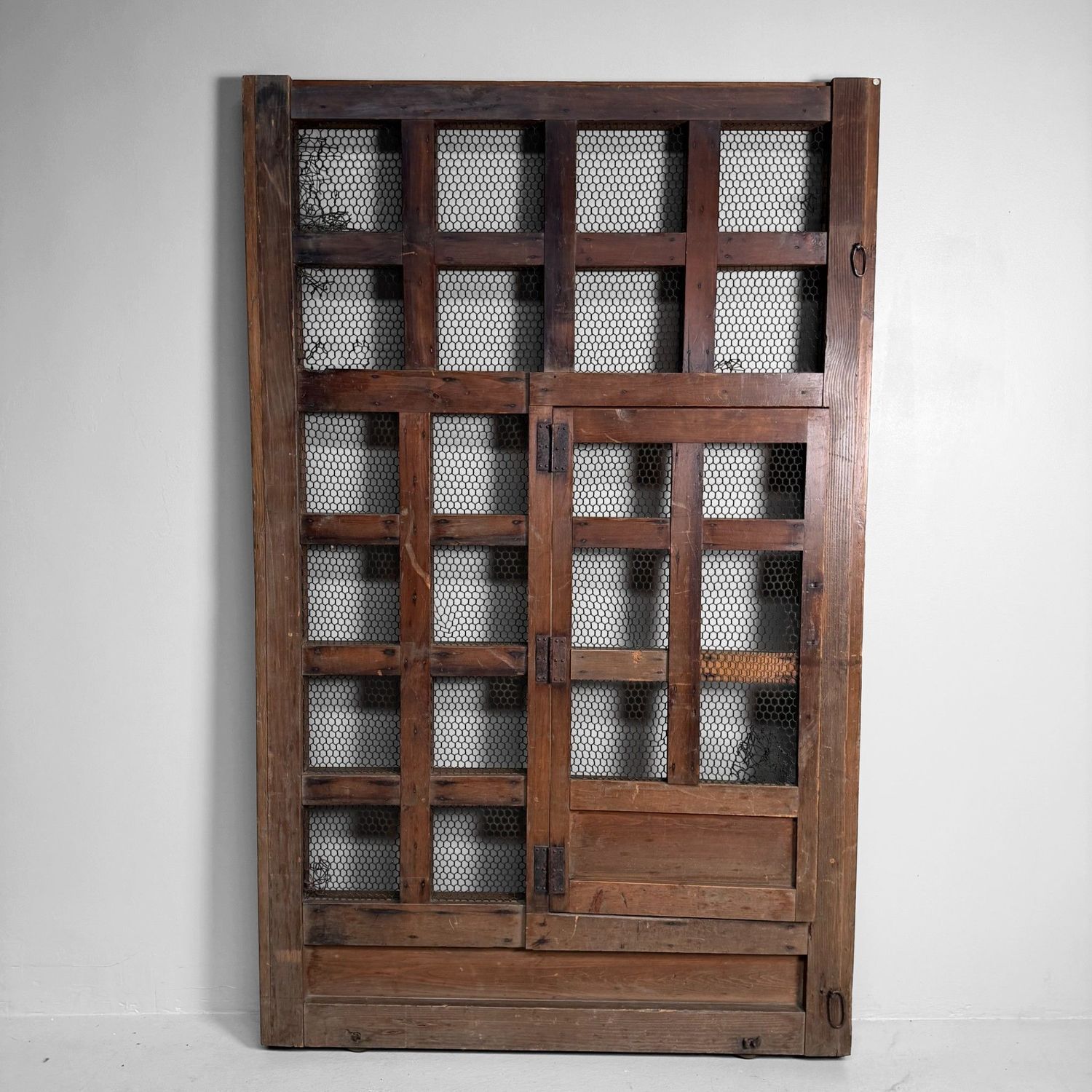 Antique Japanese Sliding Door, Architectural Wall Panel, 1890s