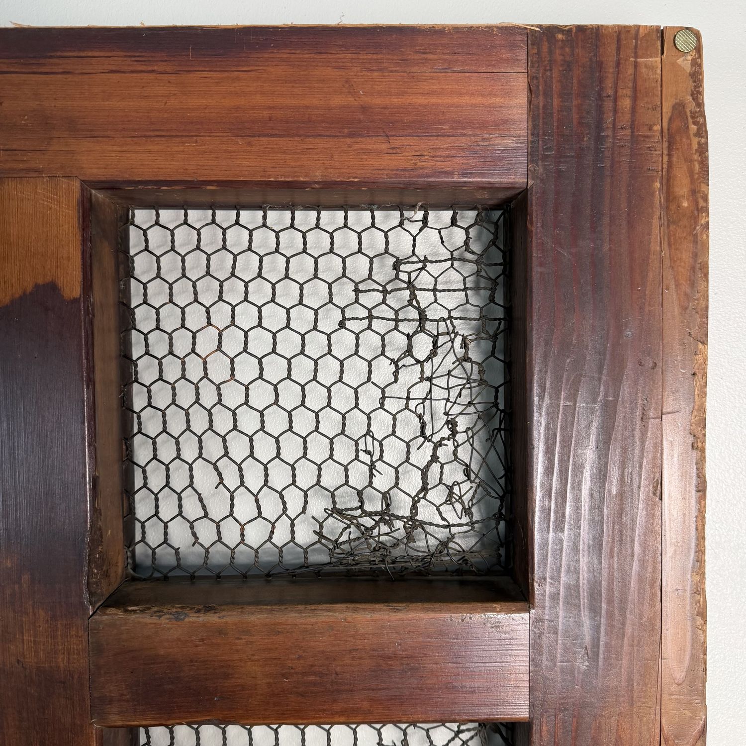 Antique Japanese Sliding Door, Architectural Wall Panel, 1890s