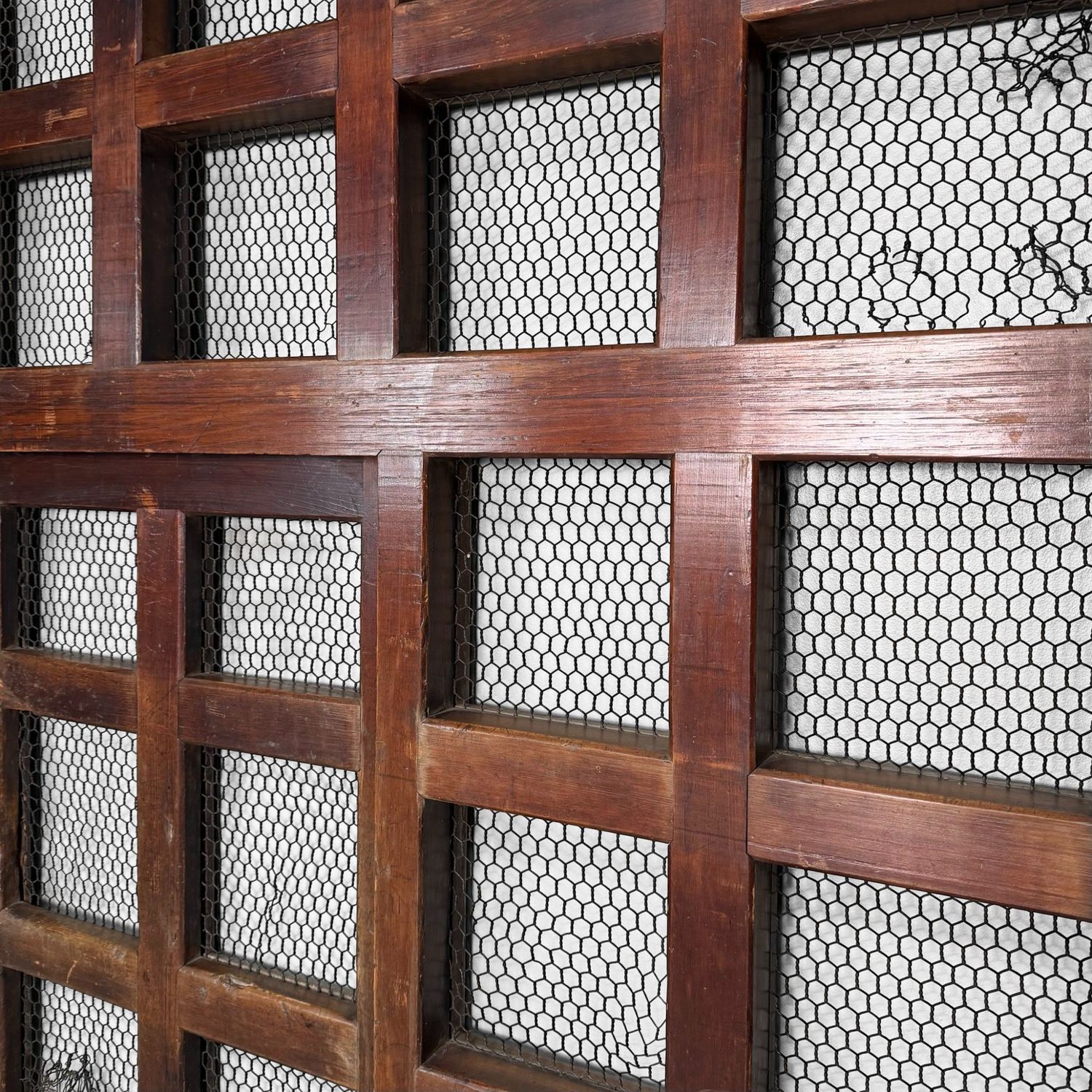 Antique Japanese Sliding Door, Architectural Wall Panel, 1890s