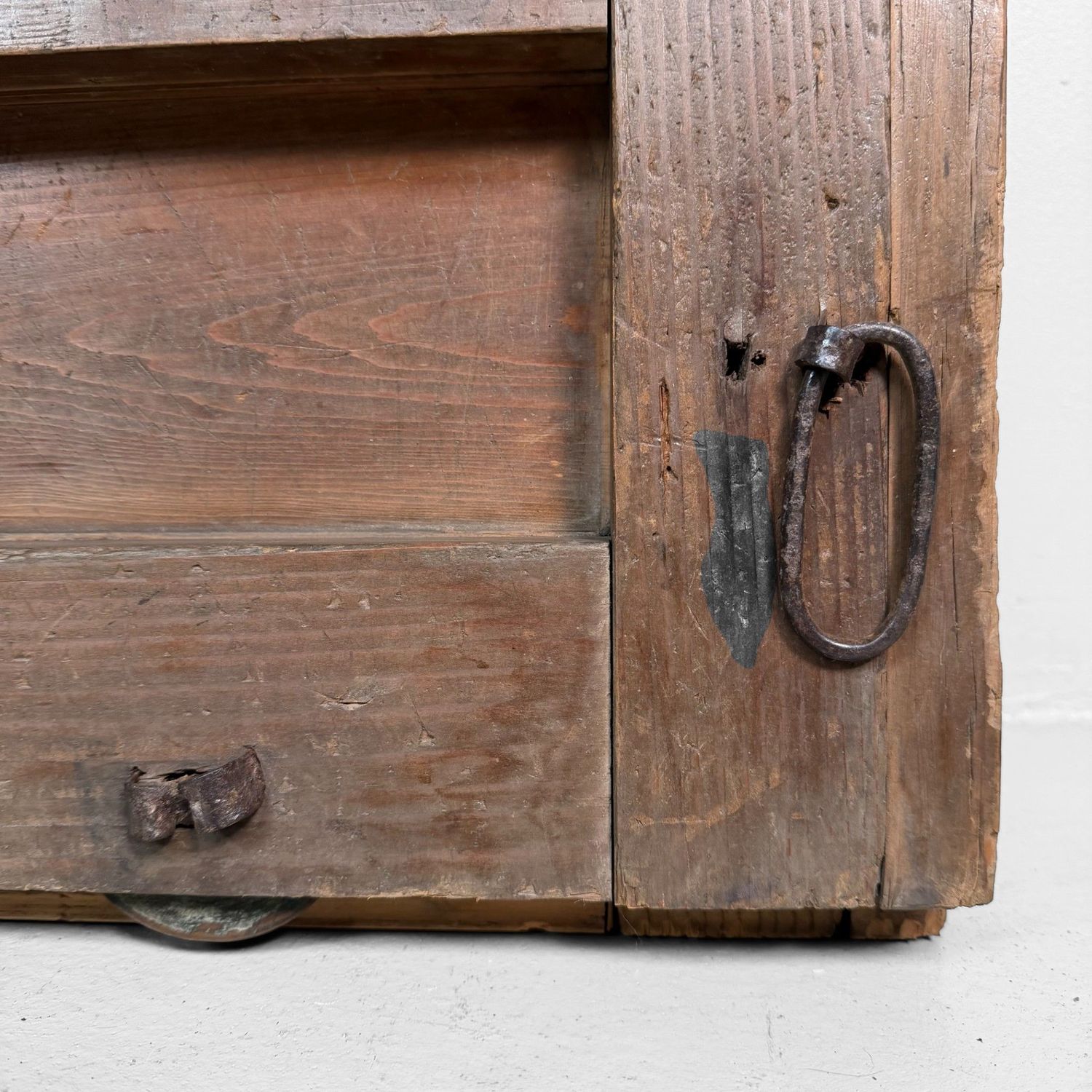 Antique Japanese Sliding Door, Architectural Wall Panel, 1890s