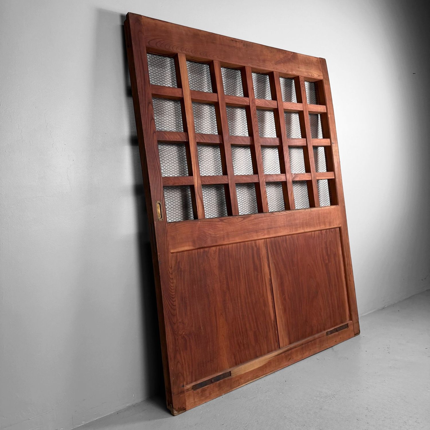 Antique Japanese Sliding Door, Architectural Interior Accent, 1900s