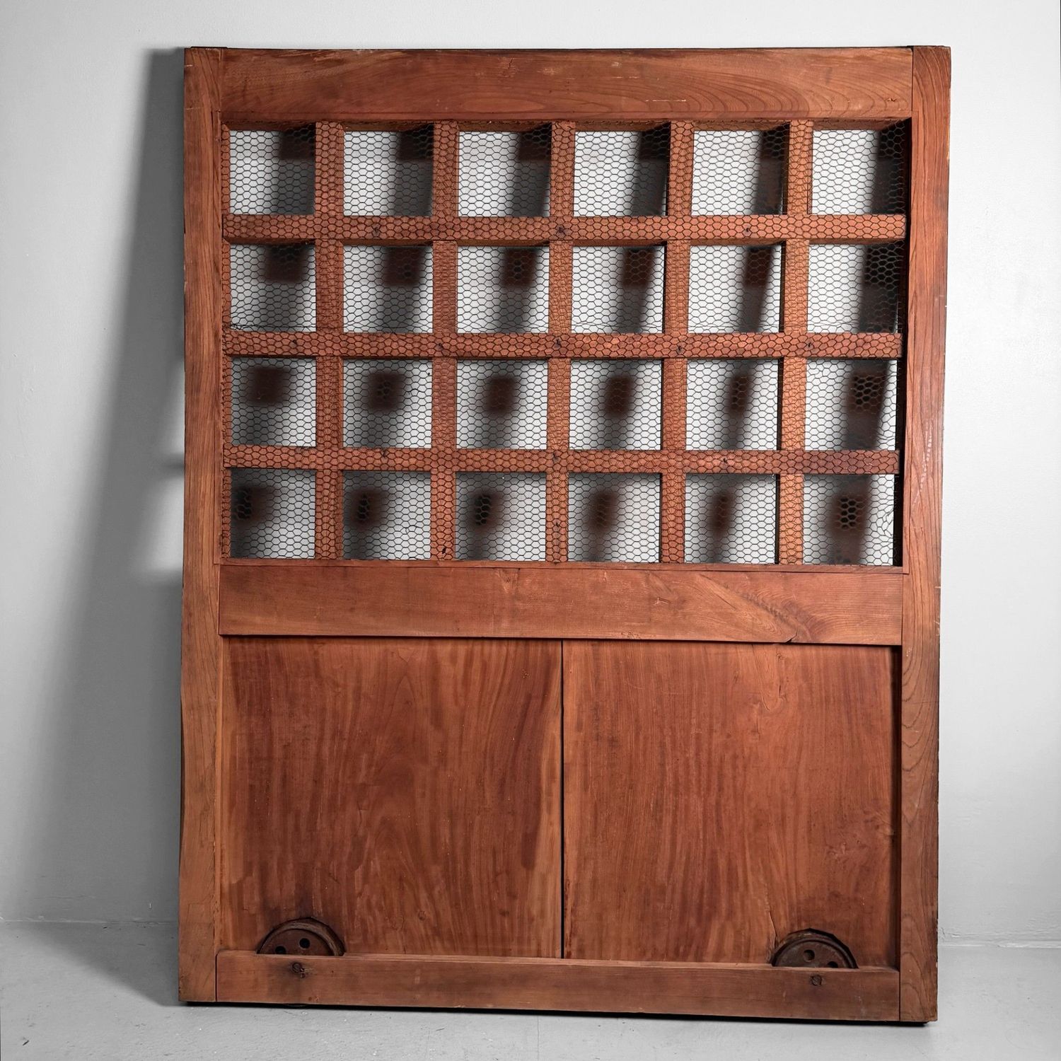 Antique Japanese Sliding Door, Architectural Interior Accent, 1900s