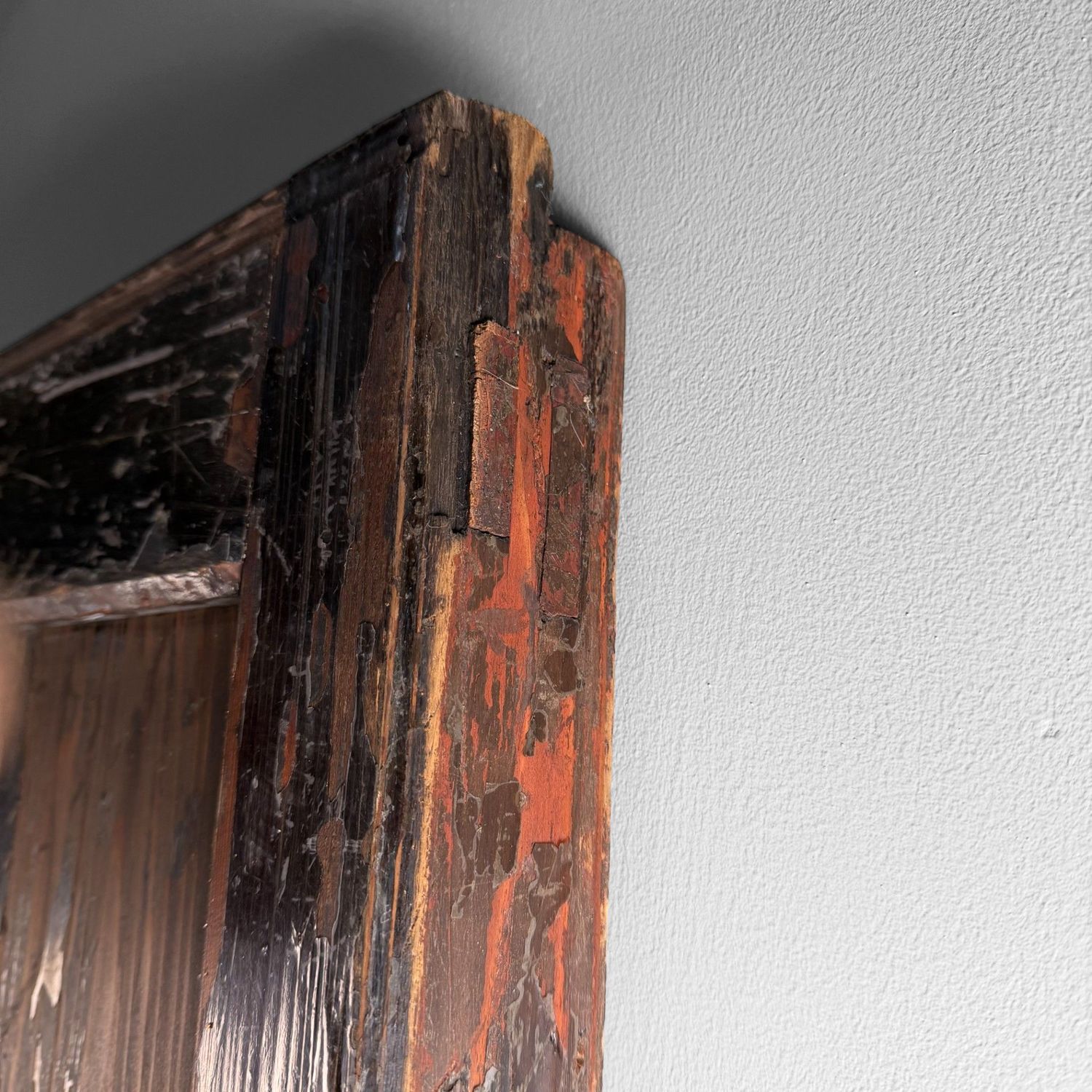 Antieke Japanse Schuifdeur, Hikido, Architecturaal Wandpaneel, 1860s