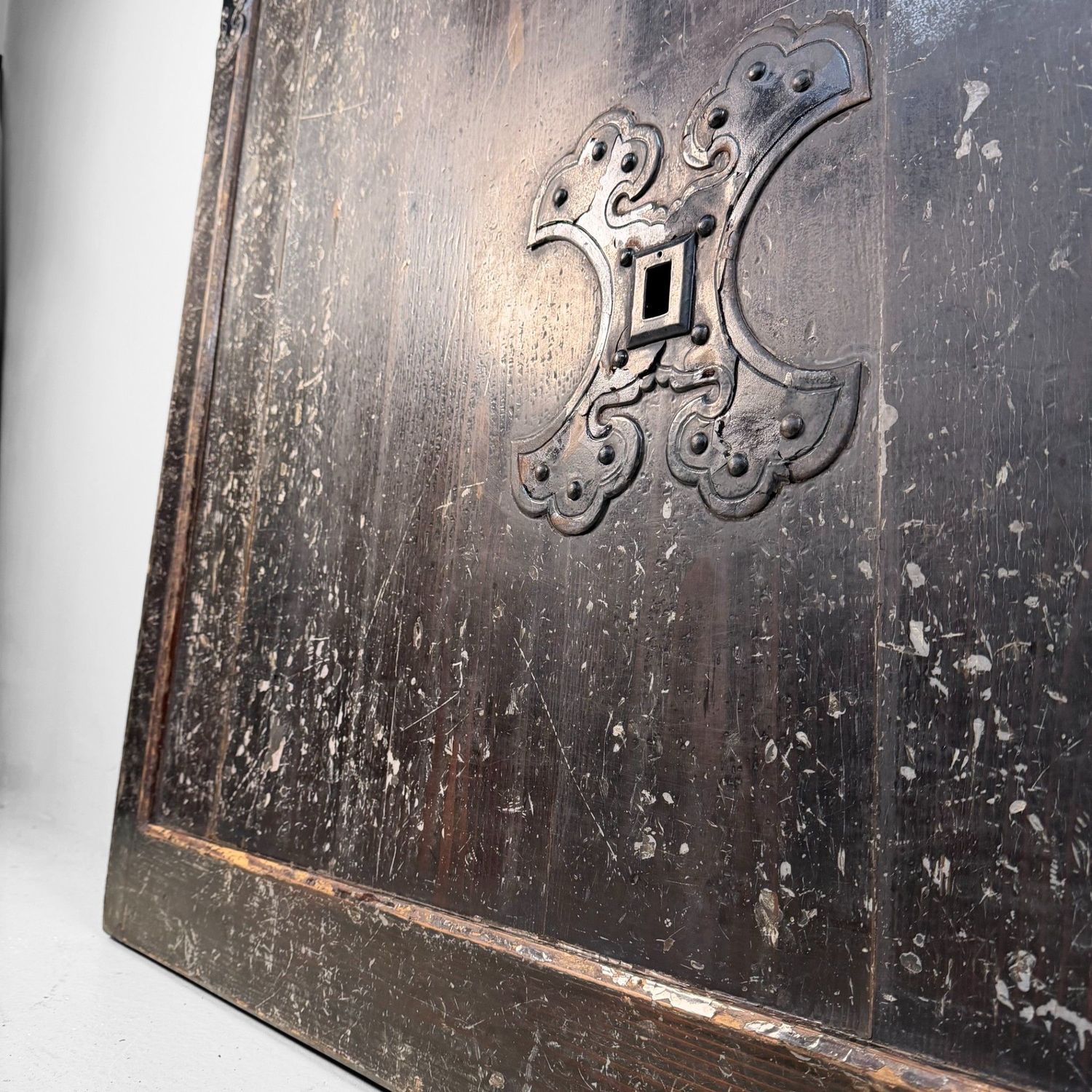 Antieke Japanse Schuifdeur, Hikido, Architecturaal Wandpaneel, 1860s