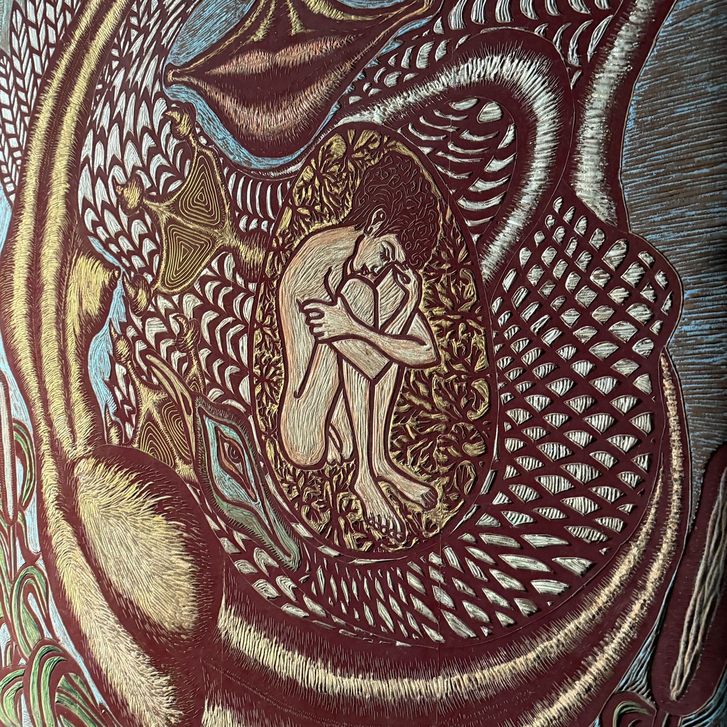 Monumentaal Reliëfblok ‘Leda en de Zwaan’ – Kurt Bingler, 1978 Monumentaal Reliëfblok ‘Leda en de Zwaan’ – Kurt Bingler, 1978