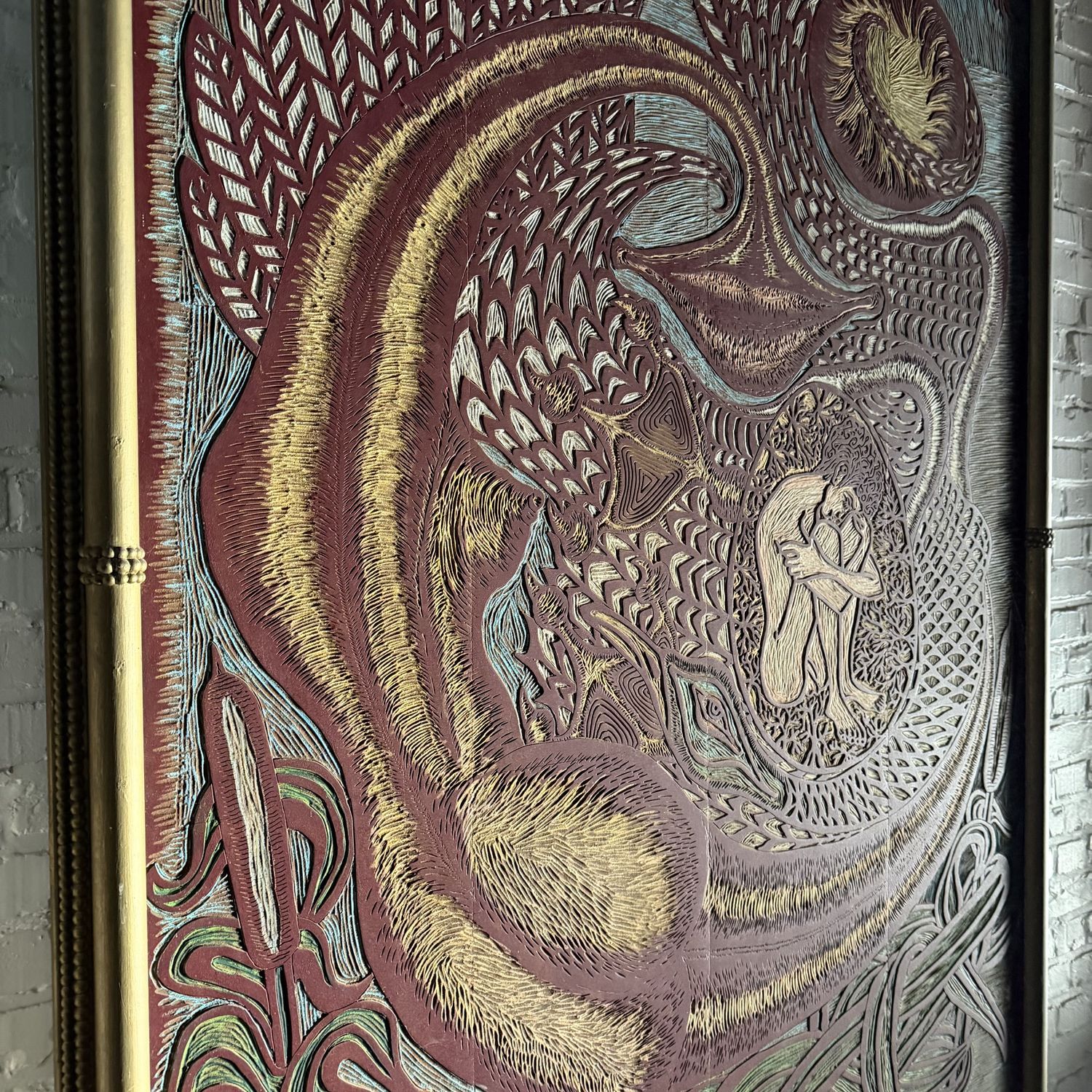 Monumentaal Reliëfblok ‘Leda en de Zwaan’ – Kurt Bingler, 1978 Monumentaal Reliëfblok ‘Leda en de Zwaan’ – Kurt Bingler, 1978