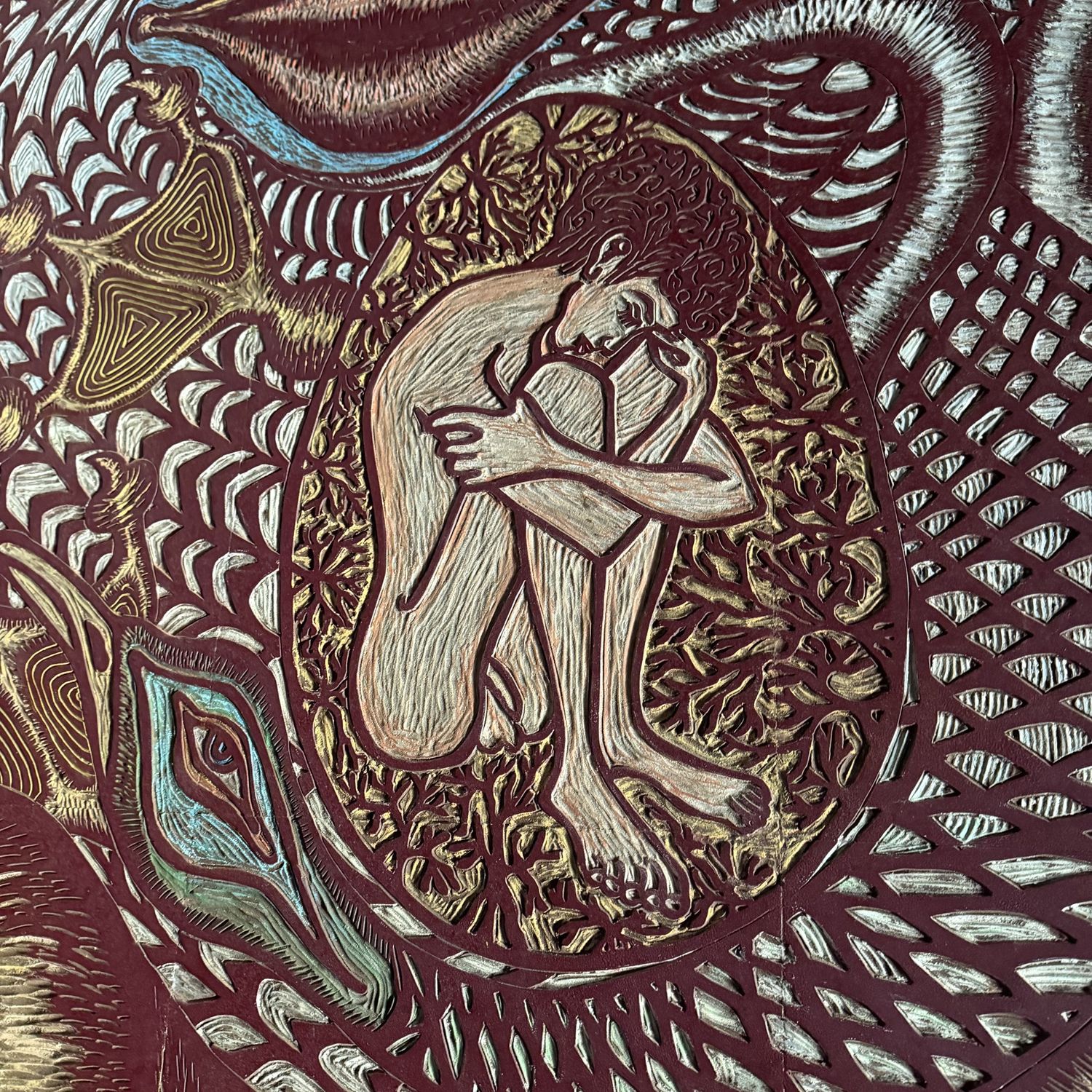 Monumentaal Reliëfblok ‘Leda en de Zwaan’ – Kurt Bingler, 1978 Monumentaal Reliëfblok ‘Leda en de Zwaan’ – Kurt Bingler, 1978