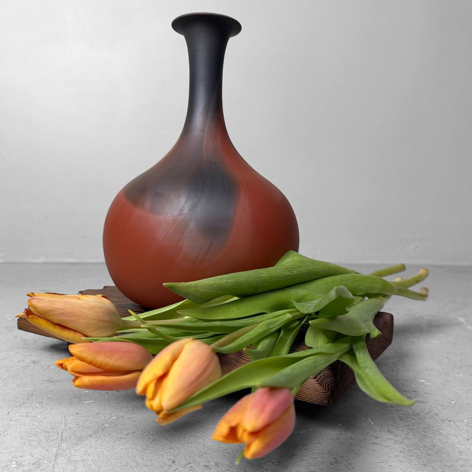 Collectible Ikebana Vase (Hanaire) – Itō Sekisui V, Mumyōi-yaki Yōhen, 1980s