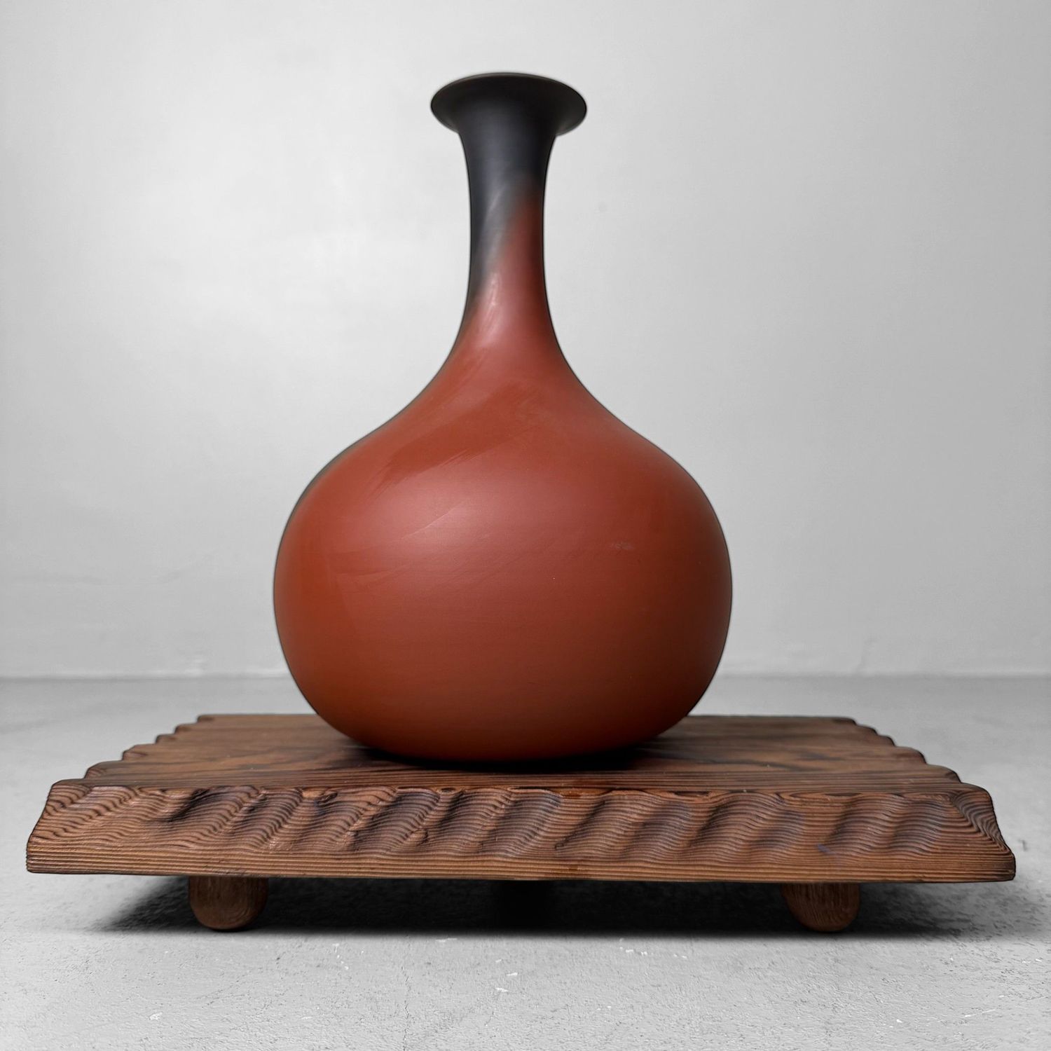 Collectible Ikebana Vase (Hanaire) – Itō Sekisui V, Mumyōi-yaki Yōhen, 1980s