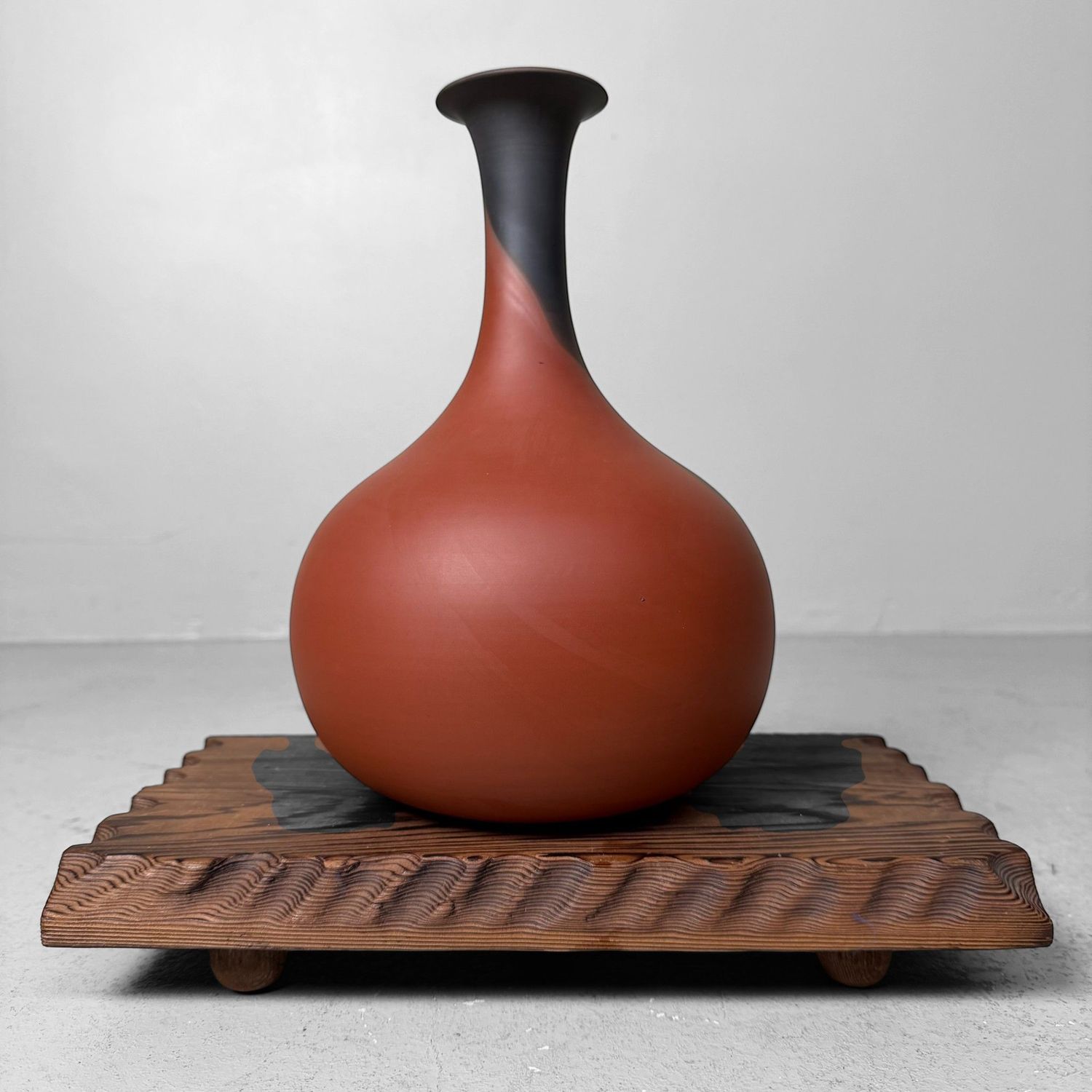 Collectible Ikebana Vase (Hanaire) – Itō Sekisui V, Mumyōi-yaki Yōhen, 1980s