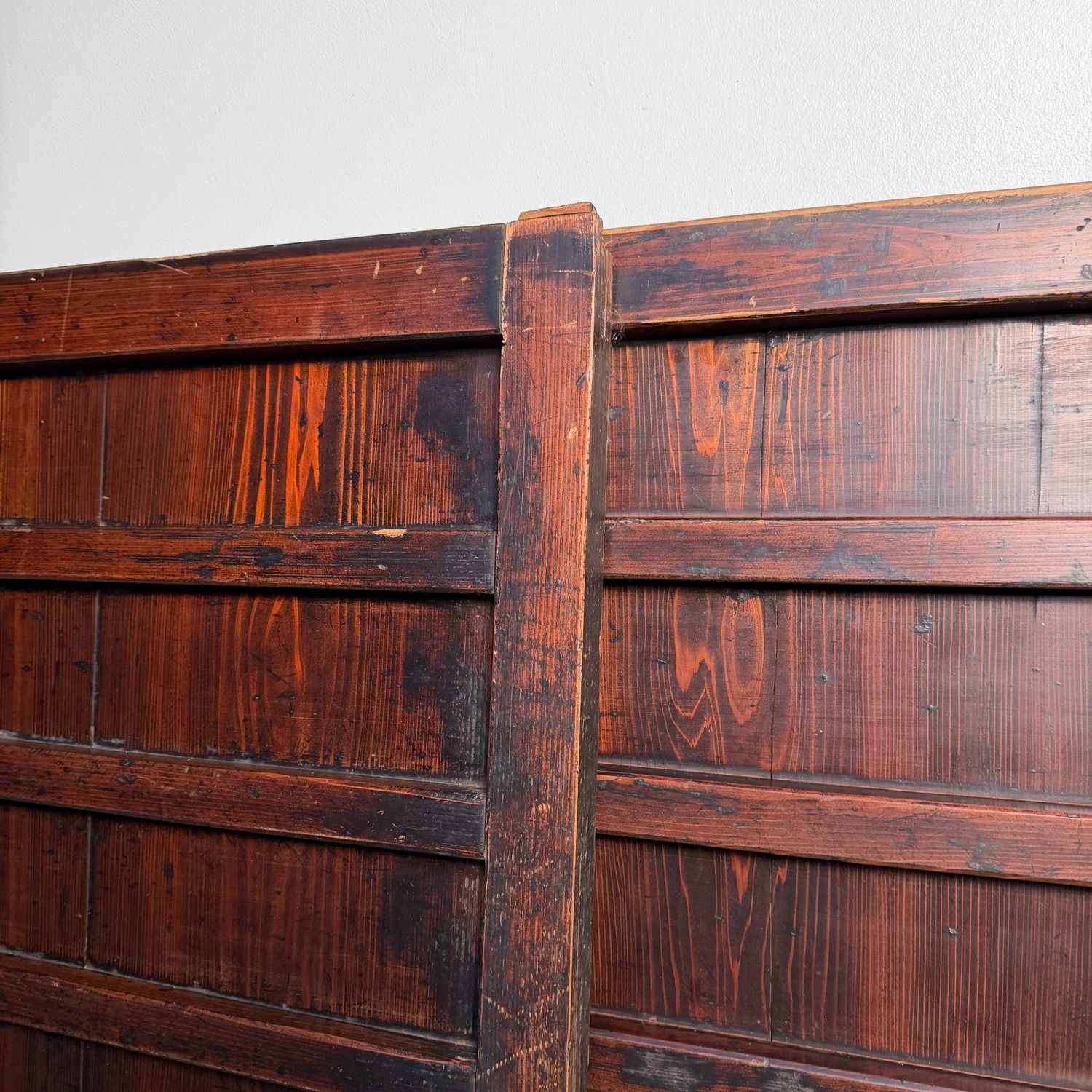 Japanese Wooden Wall Panels (Door Panels), Set of 2, c. 1890