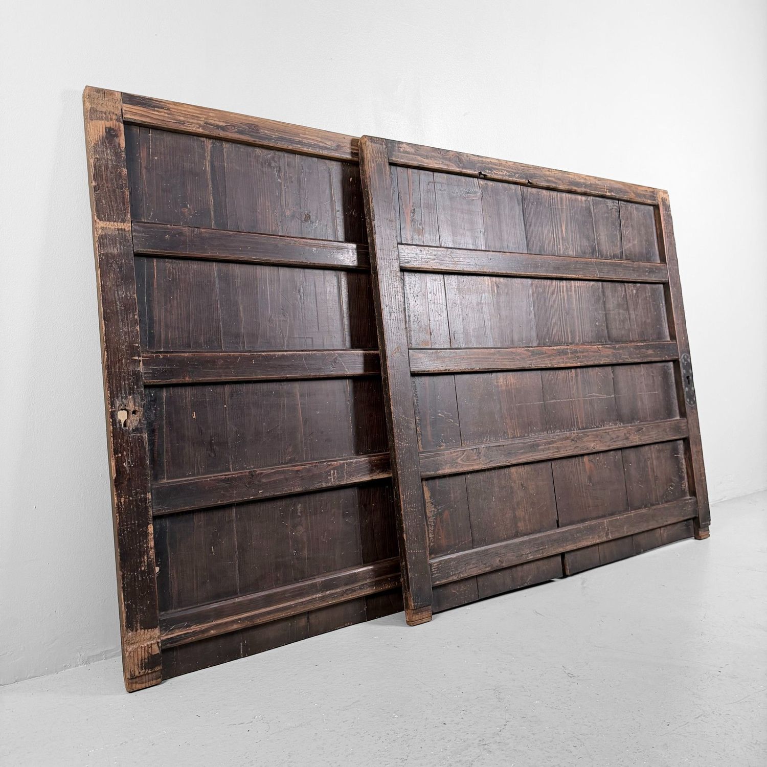 Japanese Wooden Wall Panels (Former Door Panels), Set of 2, c. 1890