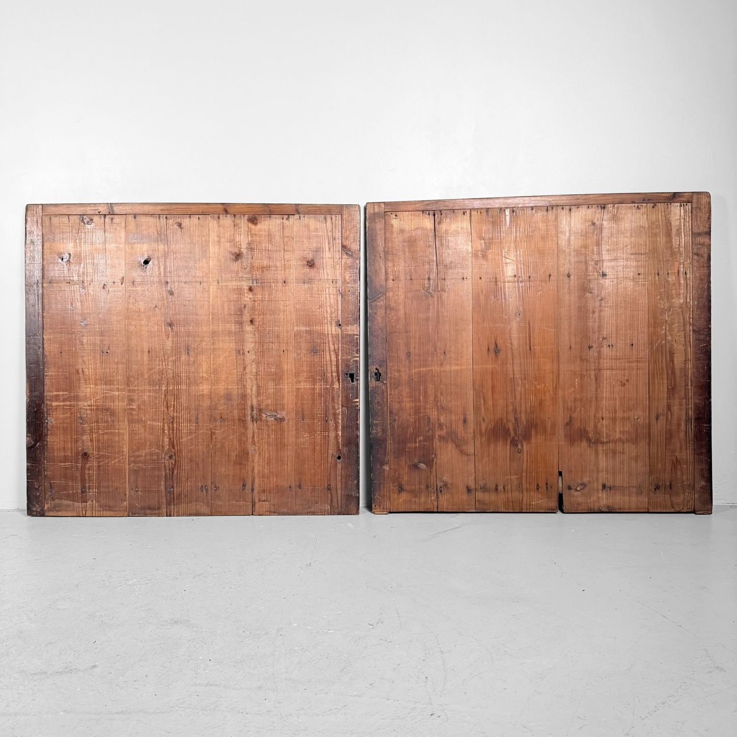 Japanese Wooden Wall Panels (Former Door Panels), Set of 2, c. 1890