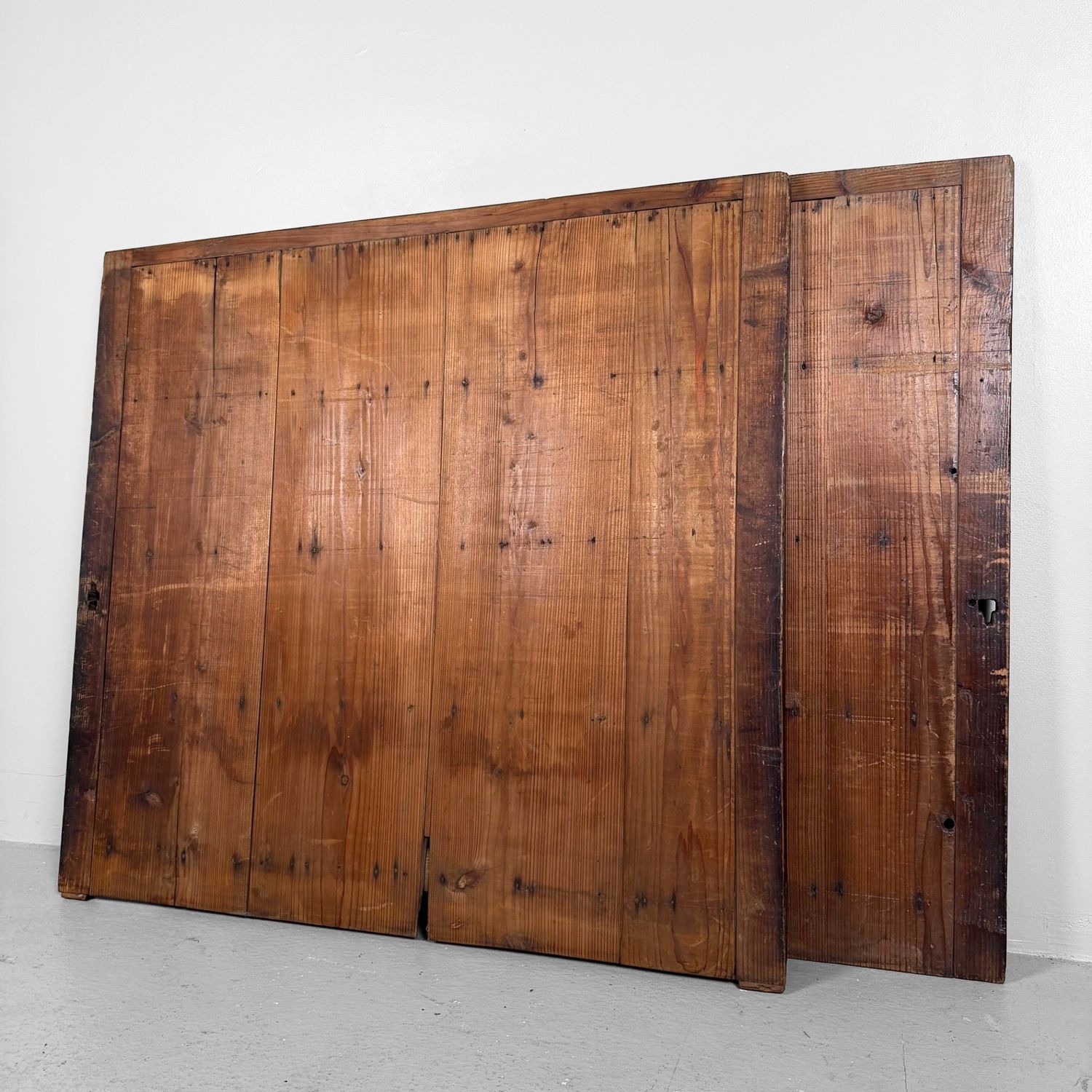 Japanese Wooden Wall Panels (Former Door Panels), Set of 2, c. 1890