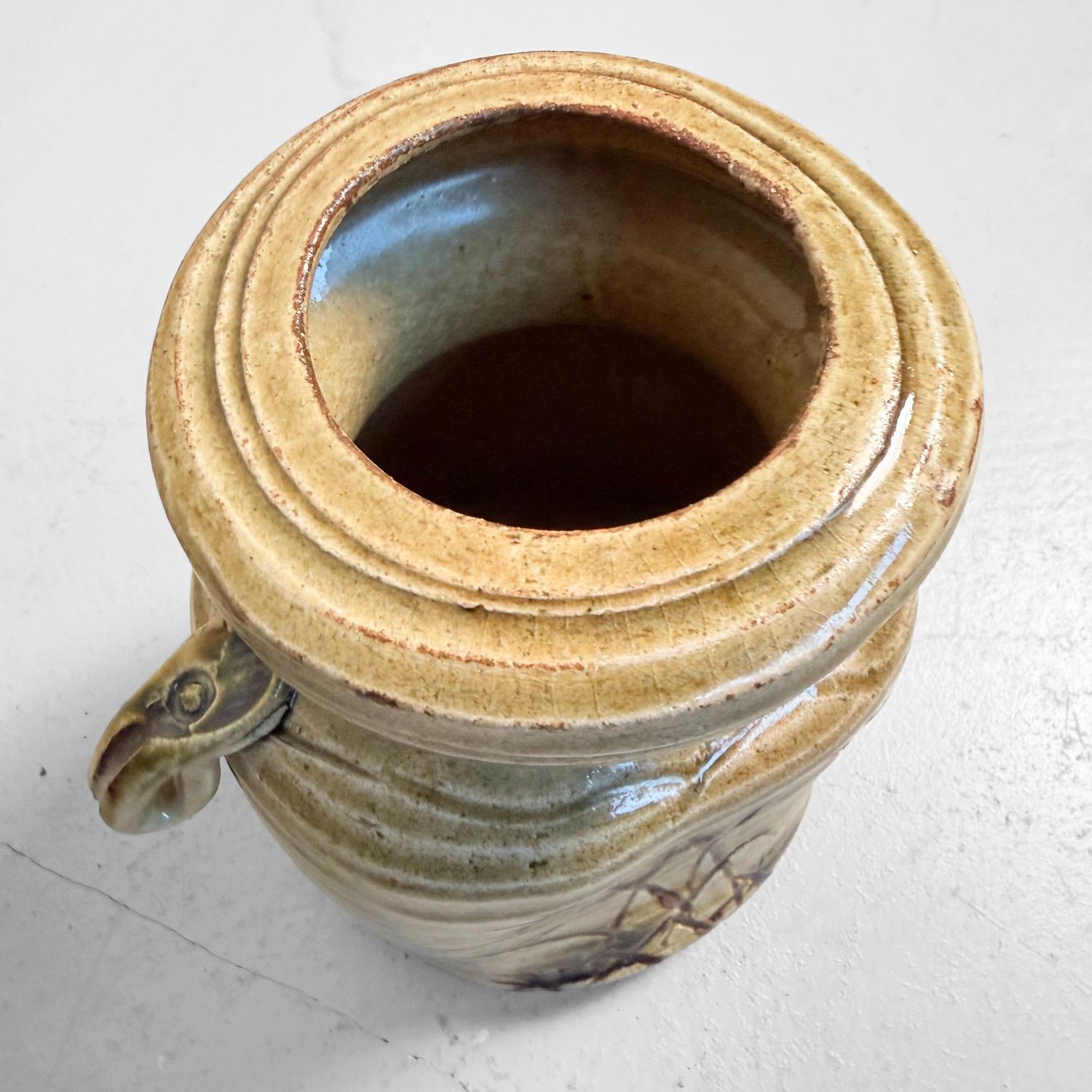 Vintage Japanese Ikebana Vase, Nōshū (Mino) Hanemon-gama, 1970s Vintage Japanese Ikebana Vase, Nōshū (Mino) Hanemon-gama, 1970s