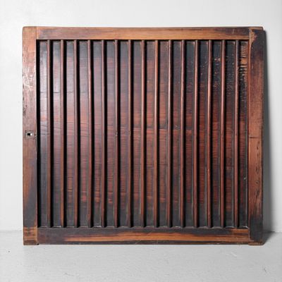 Antieke Japans Houten Wandcecoratie, Roosterdeur, ca. 1890