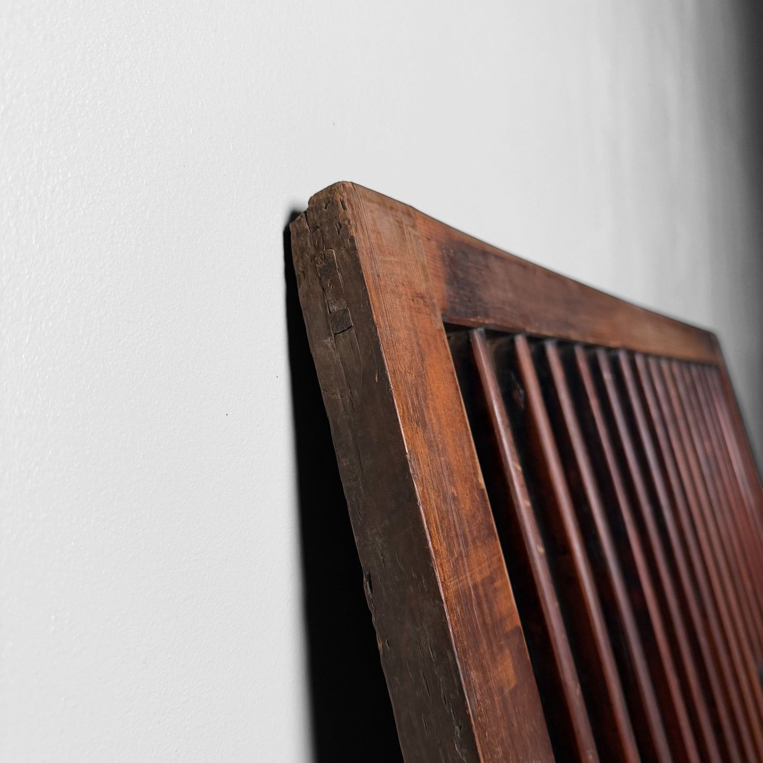 Antieke Japans Houten Wandcecoratie, Roosterdeur, ca. 1890