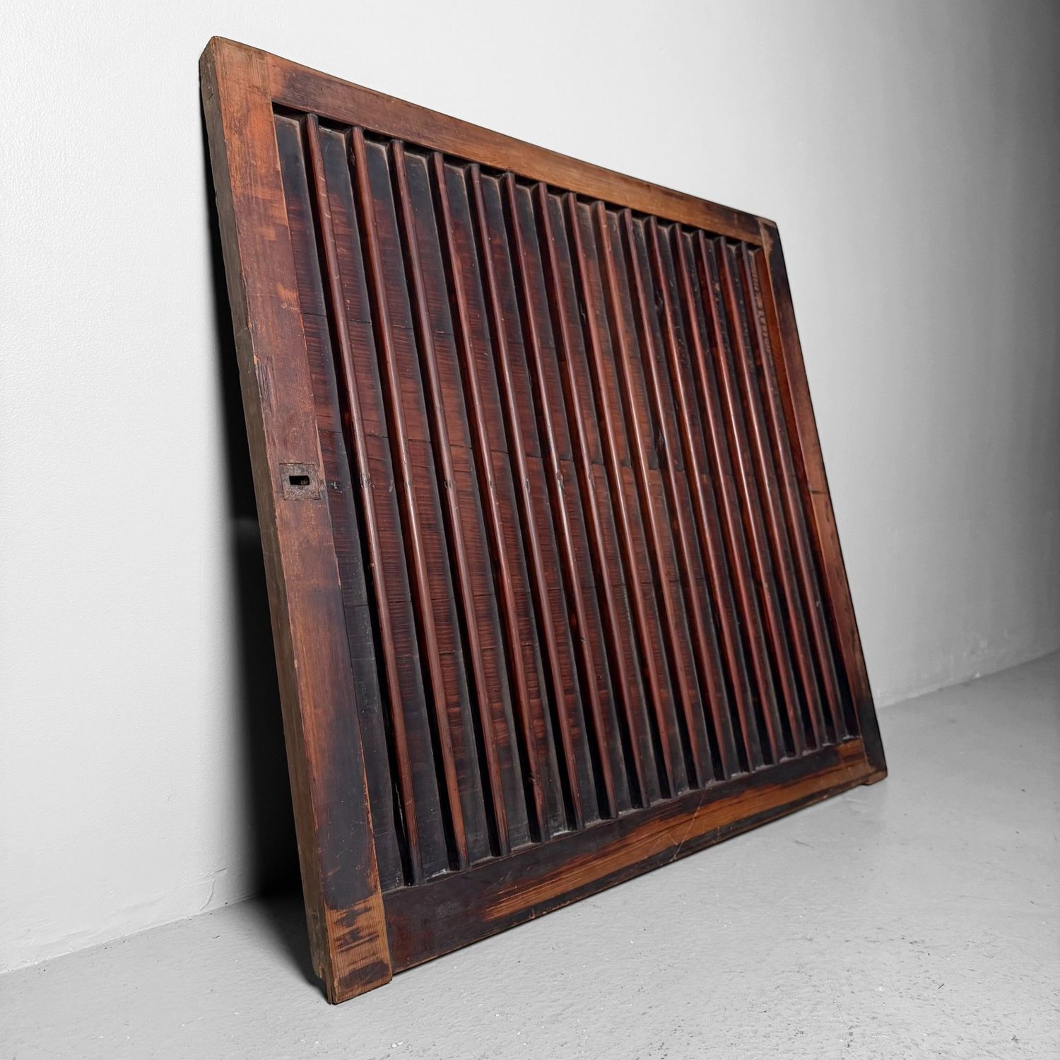 Antieke Japans Houten Wandcecoratie, Roosterdeur, ca. 1890