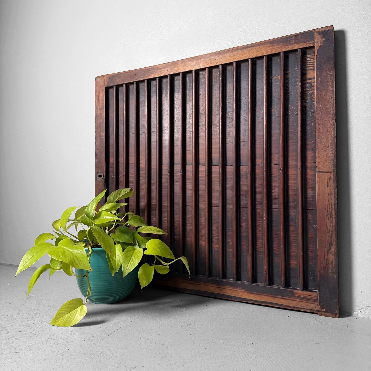 Antieke Japans Houten Wandcecoratie, Roosterdeur, ca. 1890