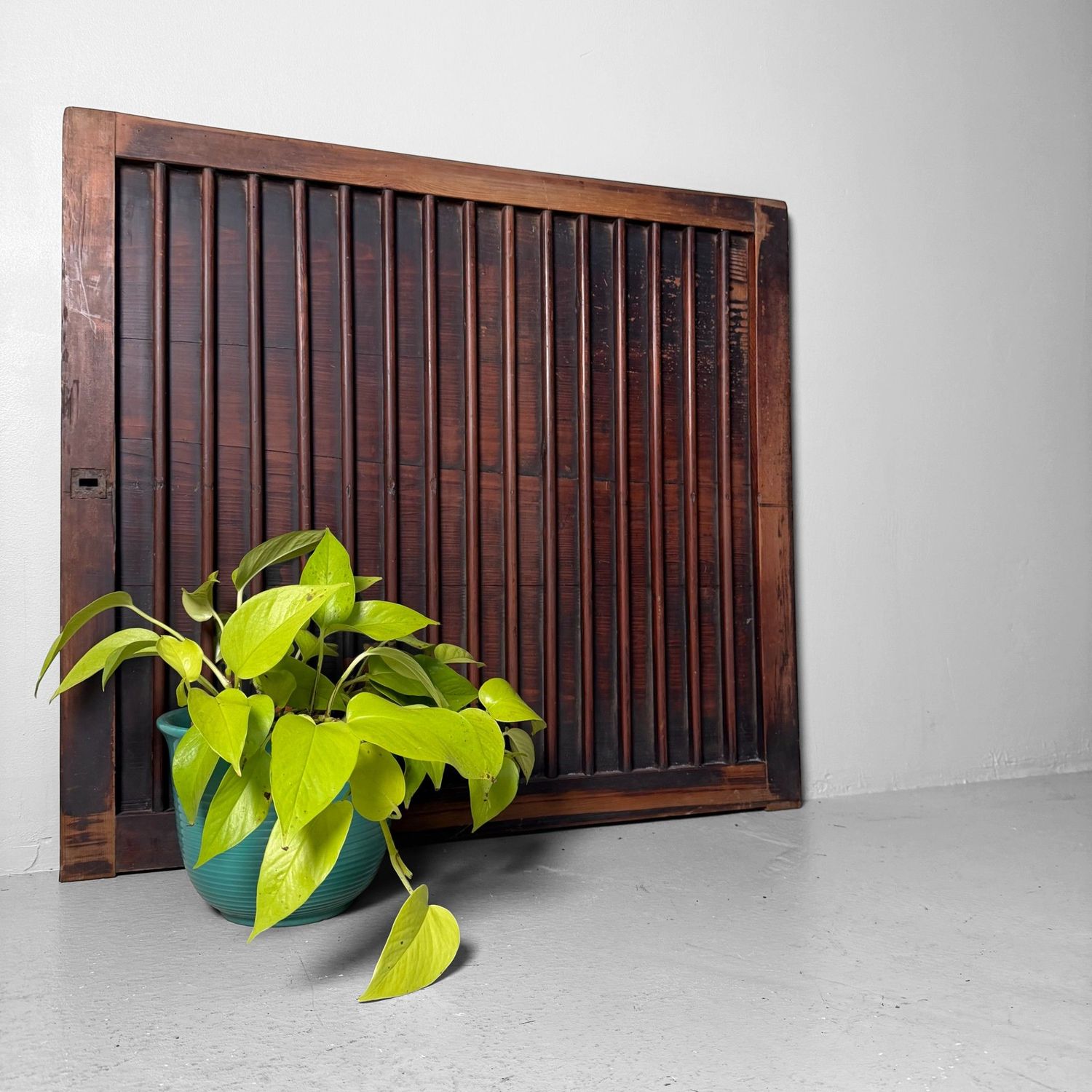 Antieke Japans Houten Wandcecoratie, Roosterdeur, ca. 1890