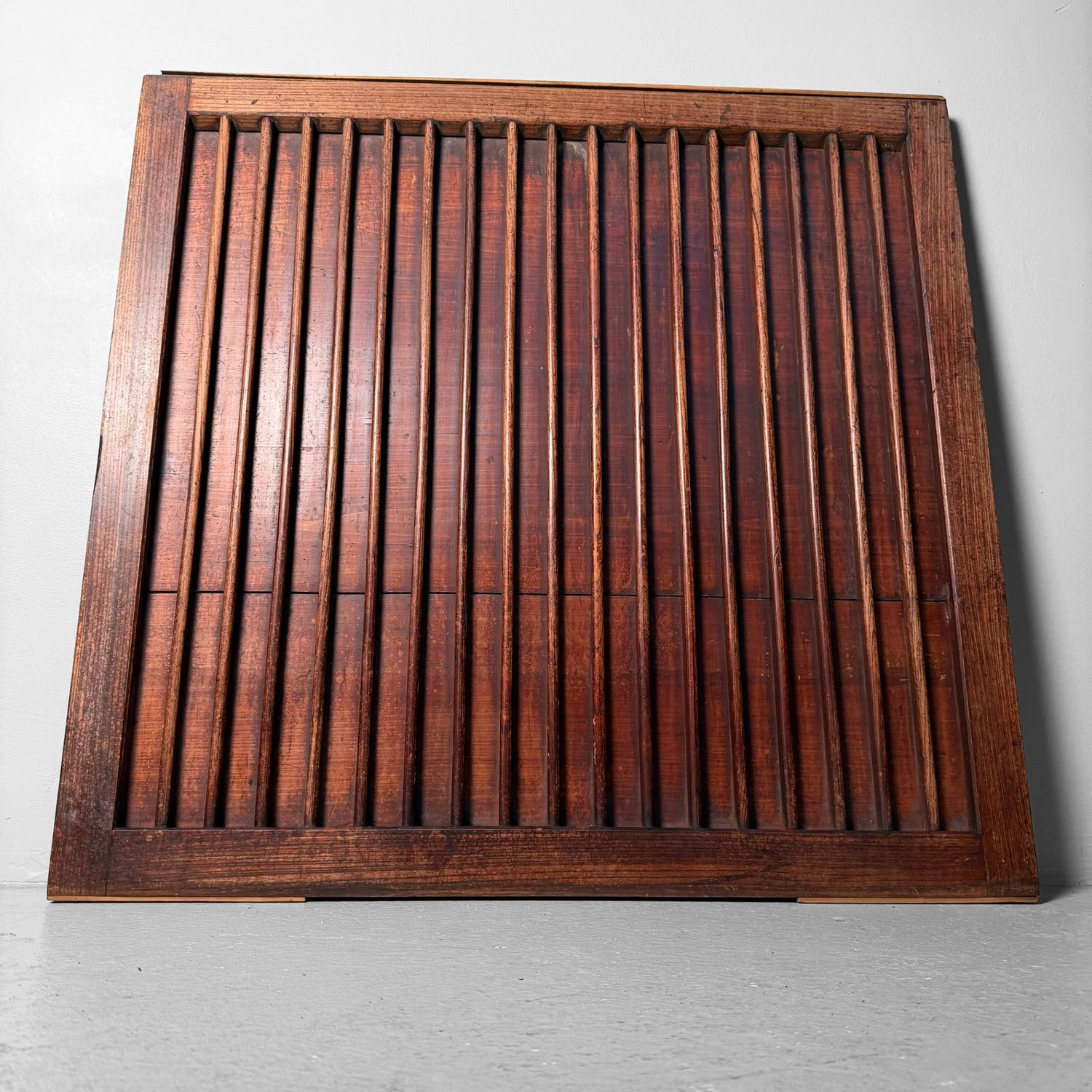Antieke Japans Houten Wandcecoratie, Roosterdeur, ca. 1890