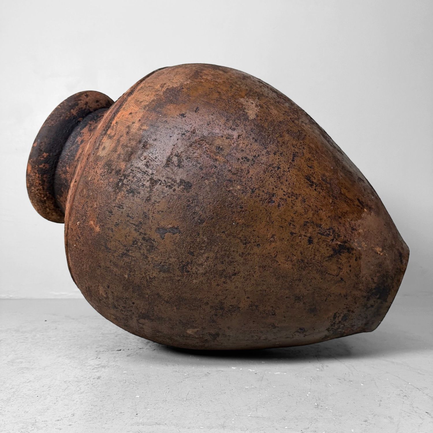 Antique Terracotta Jar, Large Olive Oil Amphora, Portugal, 1900–1930