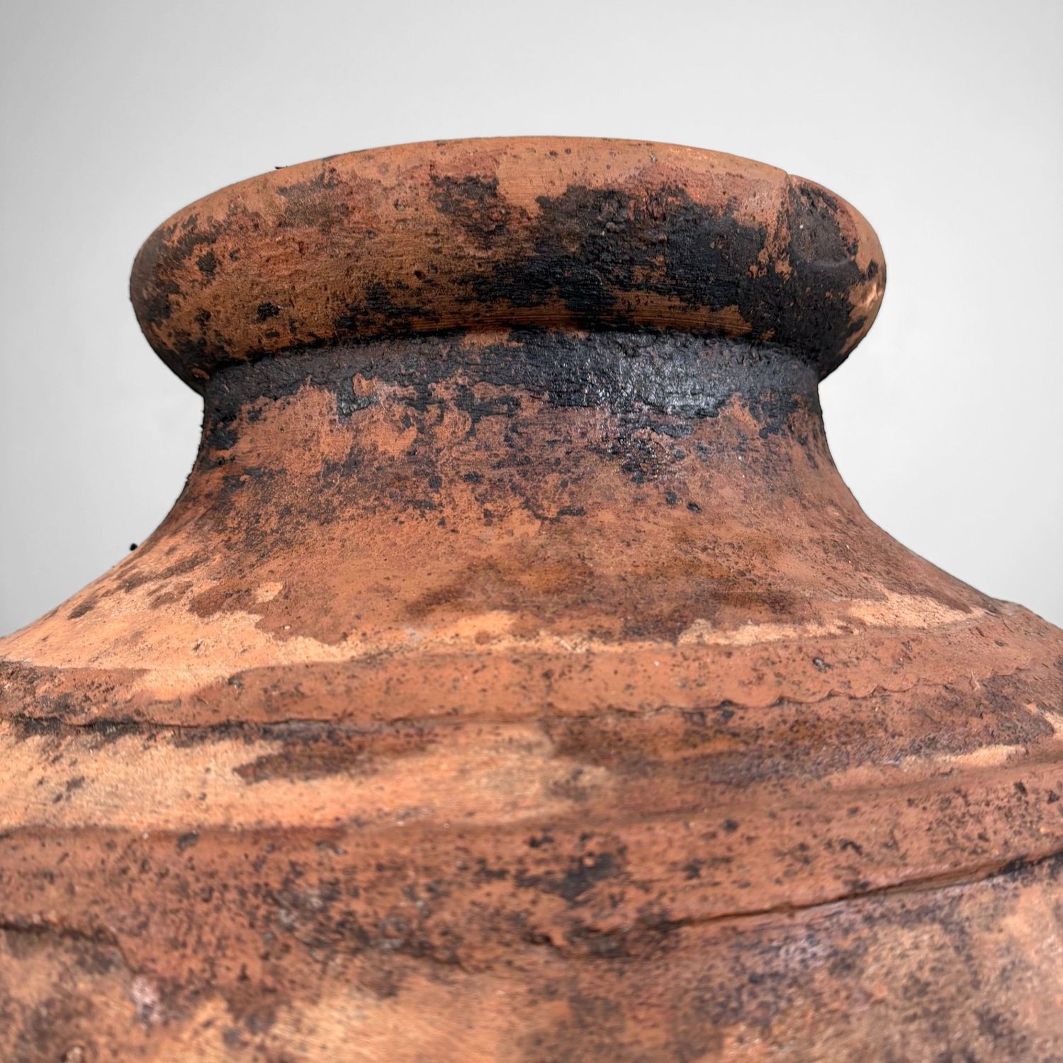 Antieke Terracotta Kruik, Grote Olijfolie-Amfoor, Portugal, 1900–1930