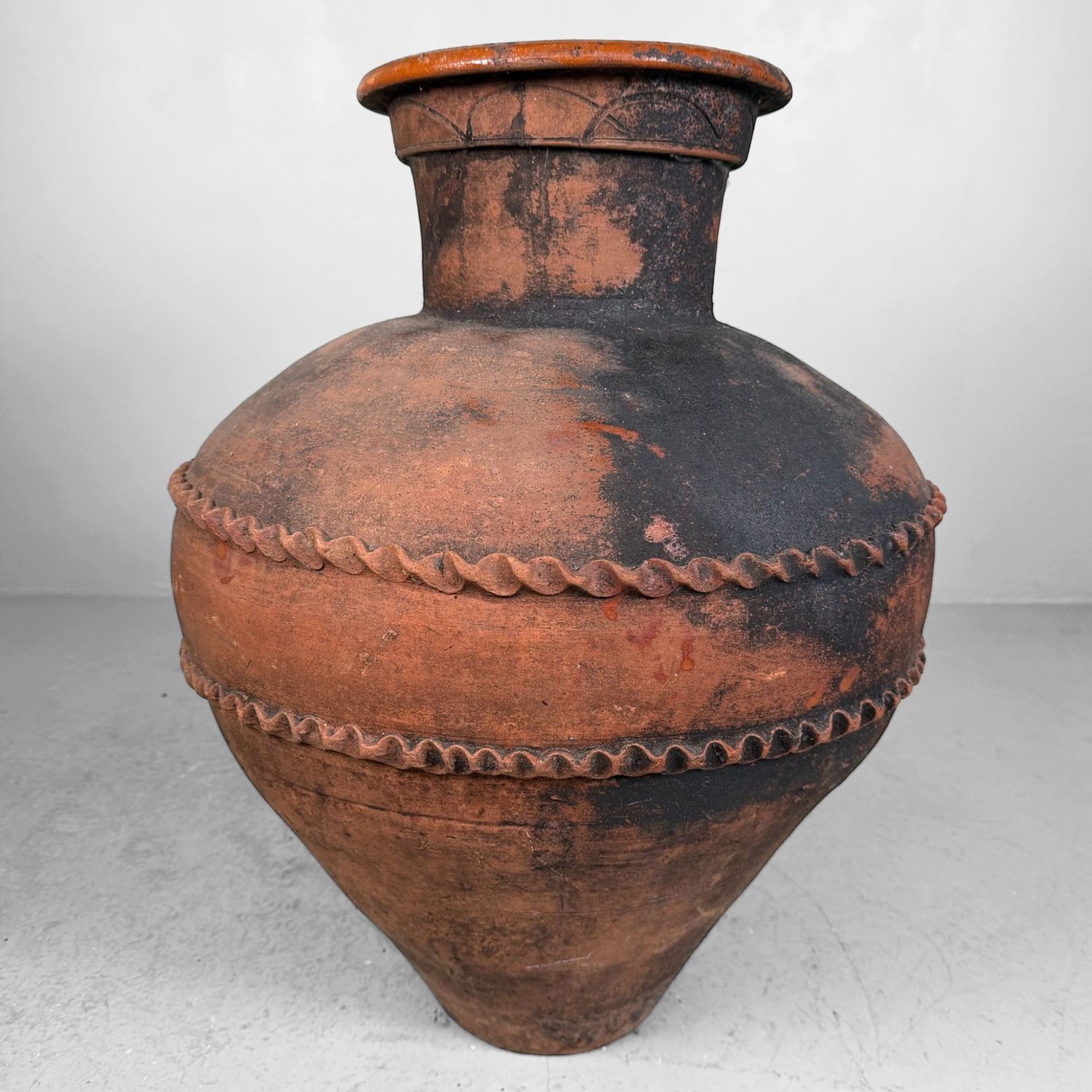 Antique Terracotta Jar, Olive Oil Amphora, Portugal, 1900–1930