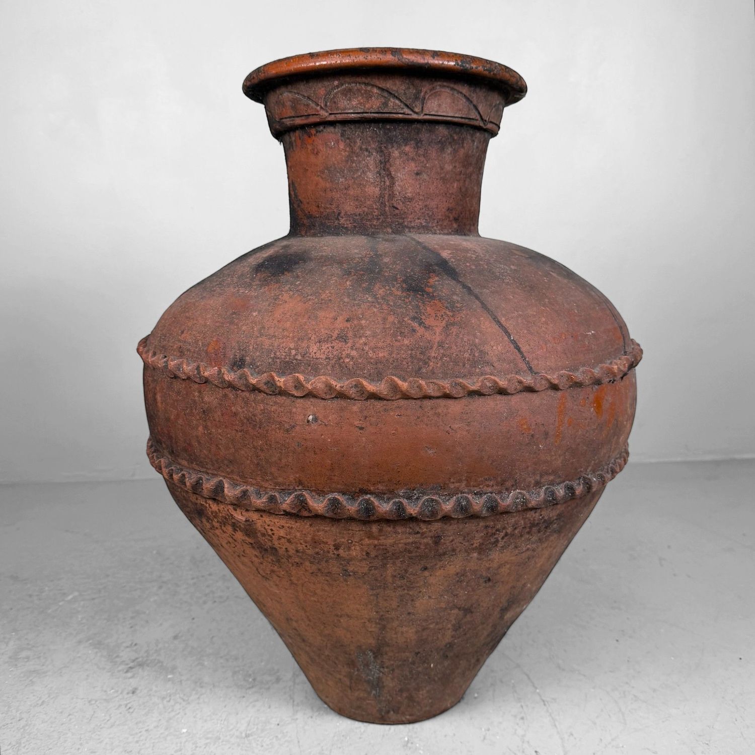 Antique Terracotta Jar, Olive Oil Amphora, Portugal, 1900–1930