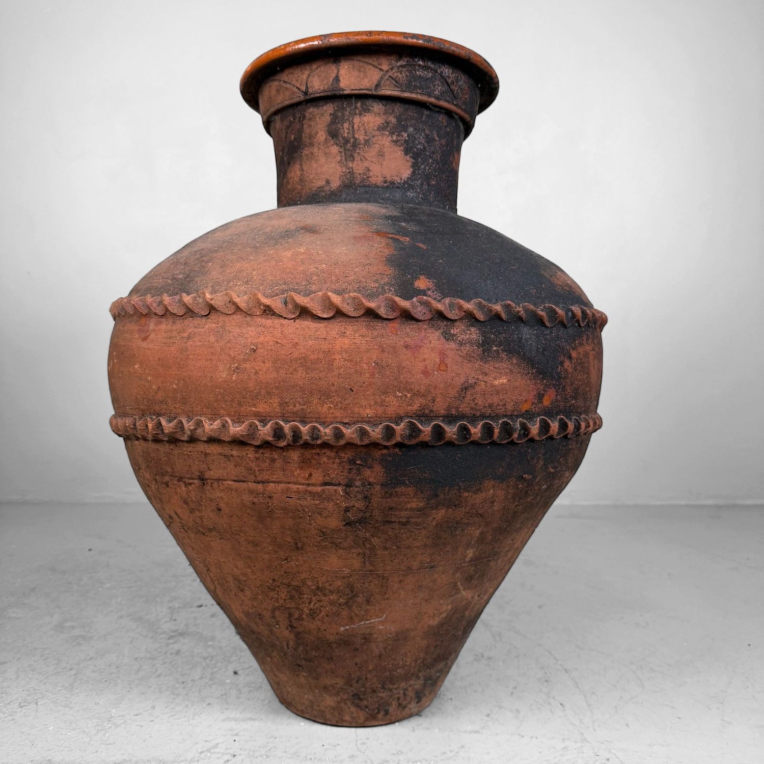 Antique Terracotta Jar, Olive Oil Amphora, Portugal, 1900–1930