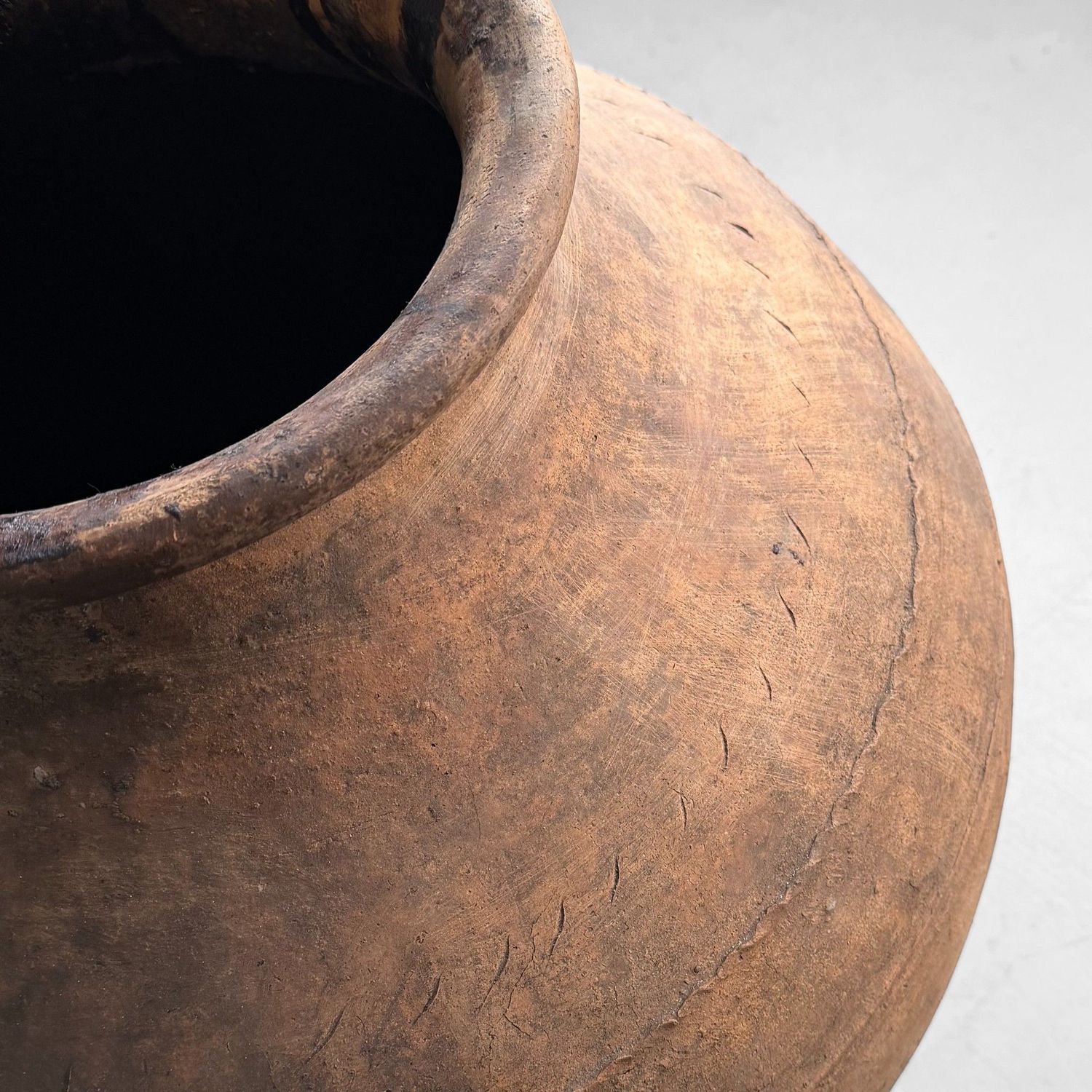 Antique Terracotta Jar, Large Olive Oil Amphora, Portugal, 1900–1930