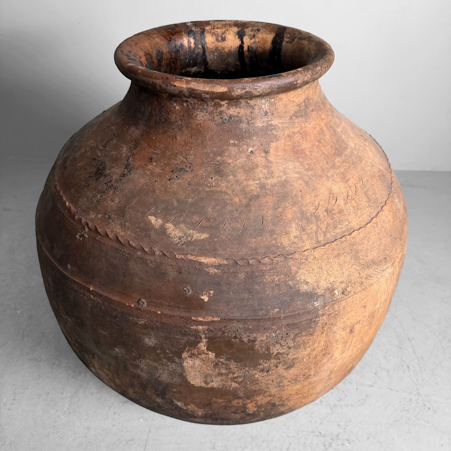 Antique Terracotta Jar, Large Olive Oil Amphora, Portugal, 1900–1930