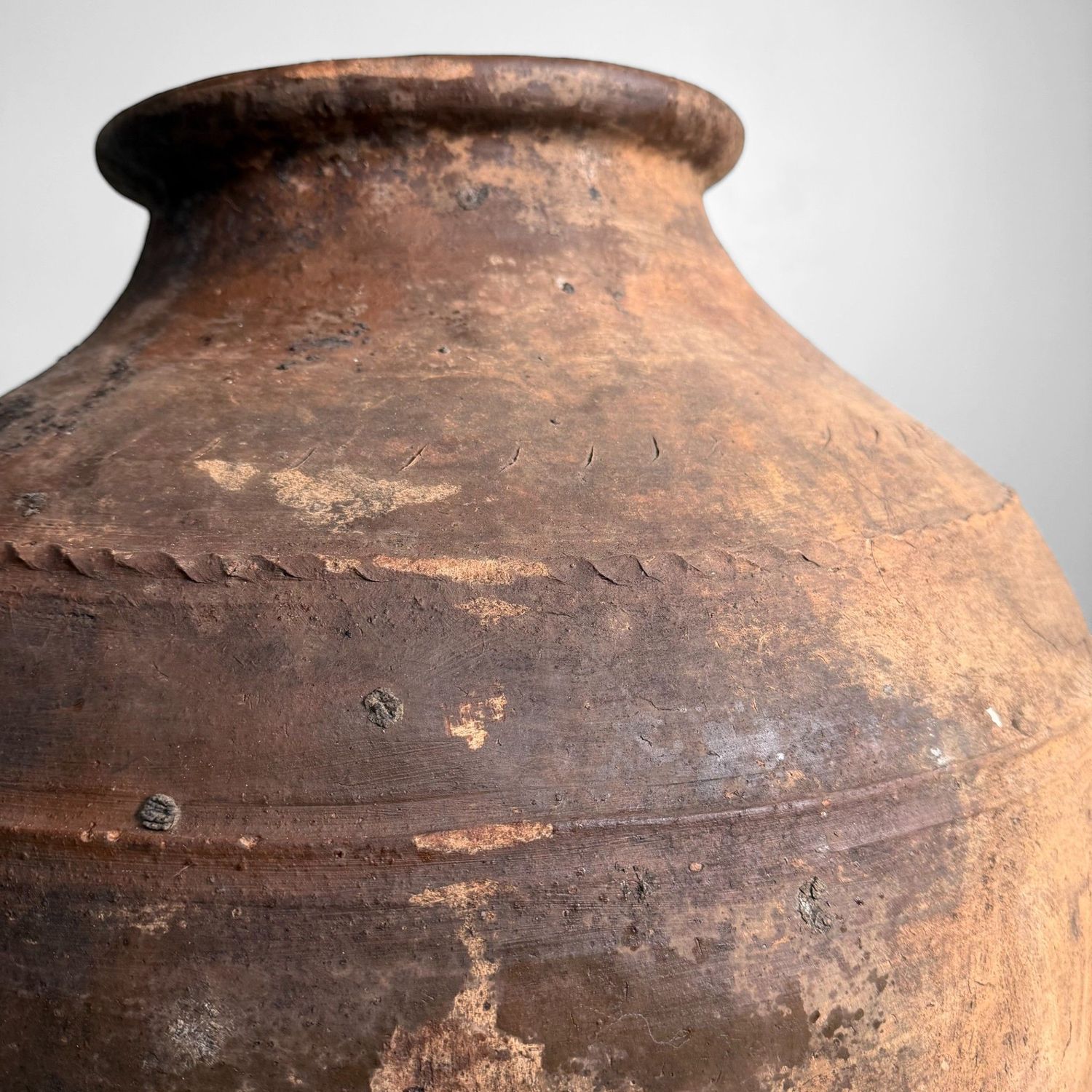 Antique Terracotta Jar, Large Olive Oil Amphora, Portugal, 1900–1930