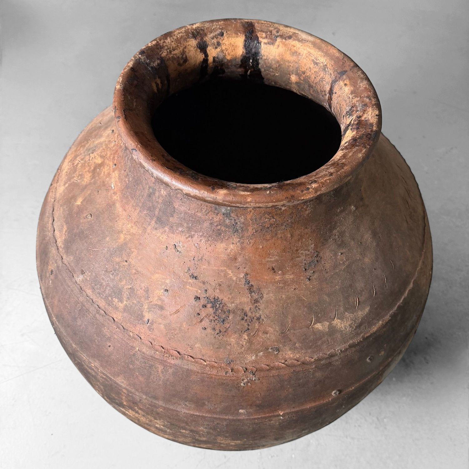 Antique Terracotta Jar, Large Olive Oil Amphora, Portugal, 1900–1930