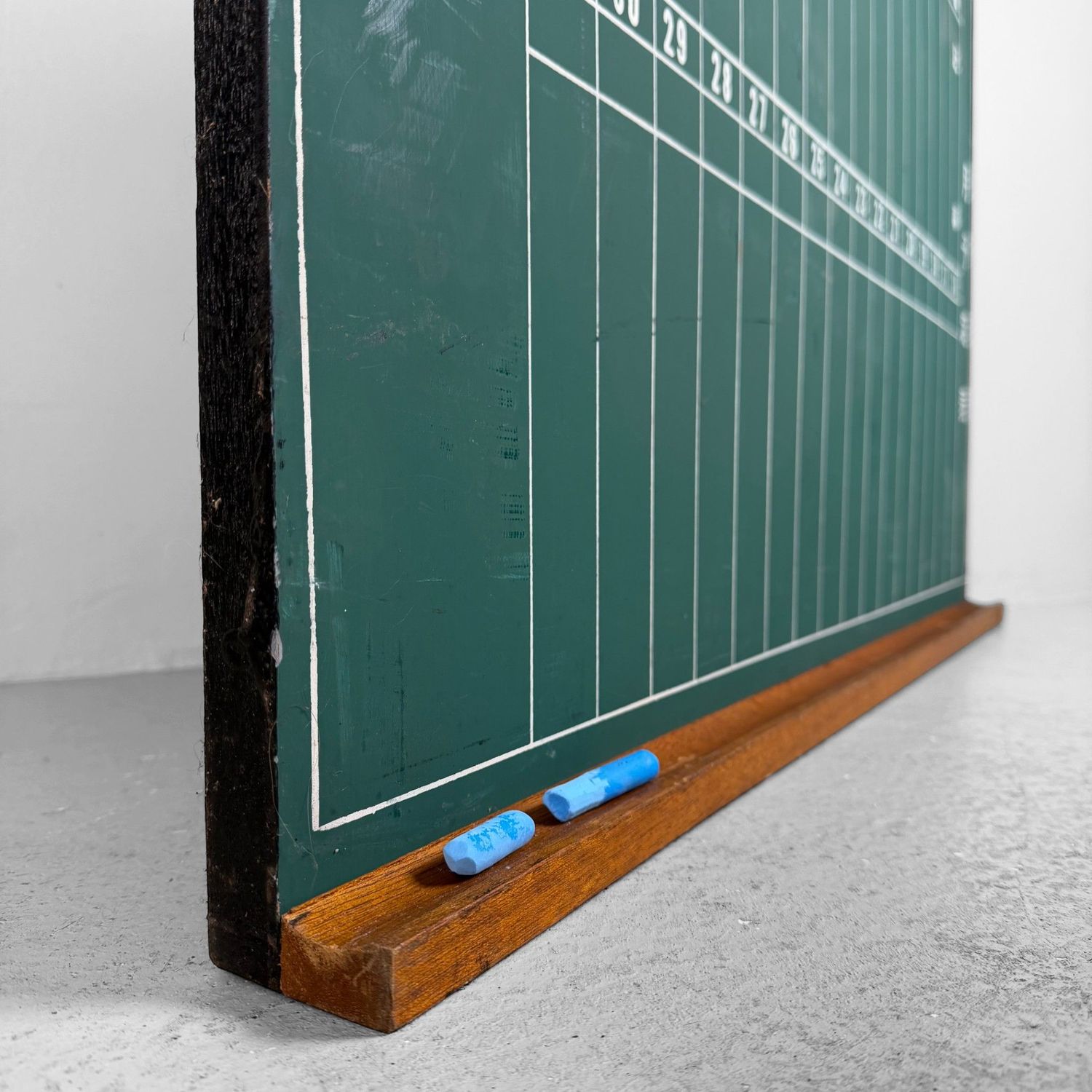 Vintage Japanse Maandplanner, Krijtbord Muurdecoratie, 1960s