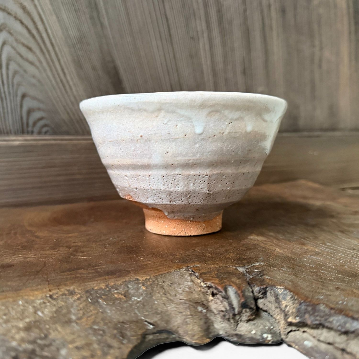 Japanse Matcha Chawan in Ido-vorm, Houtas Glazuur, 1970s