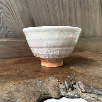 Japanse Matcha Chawan in Ido-vorm, Houtas Glazuur, 1970s