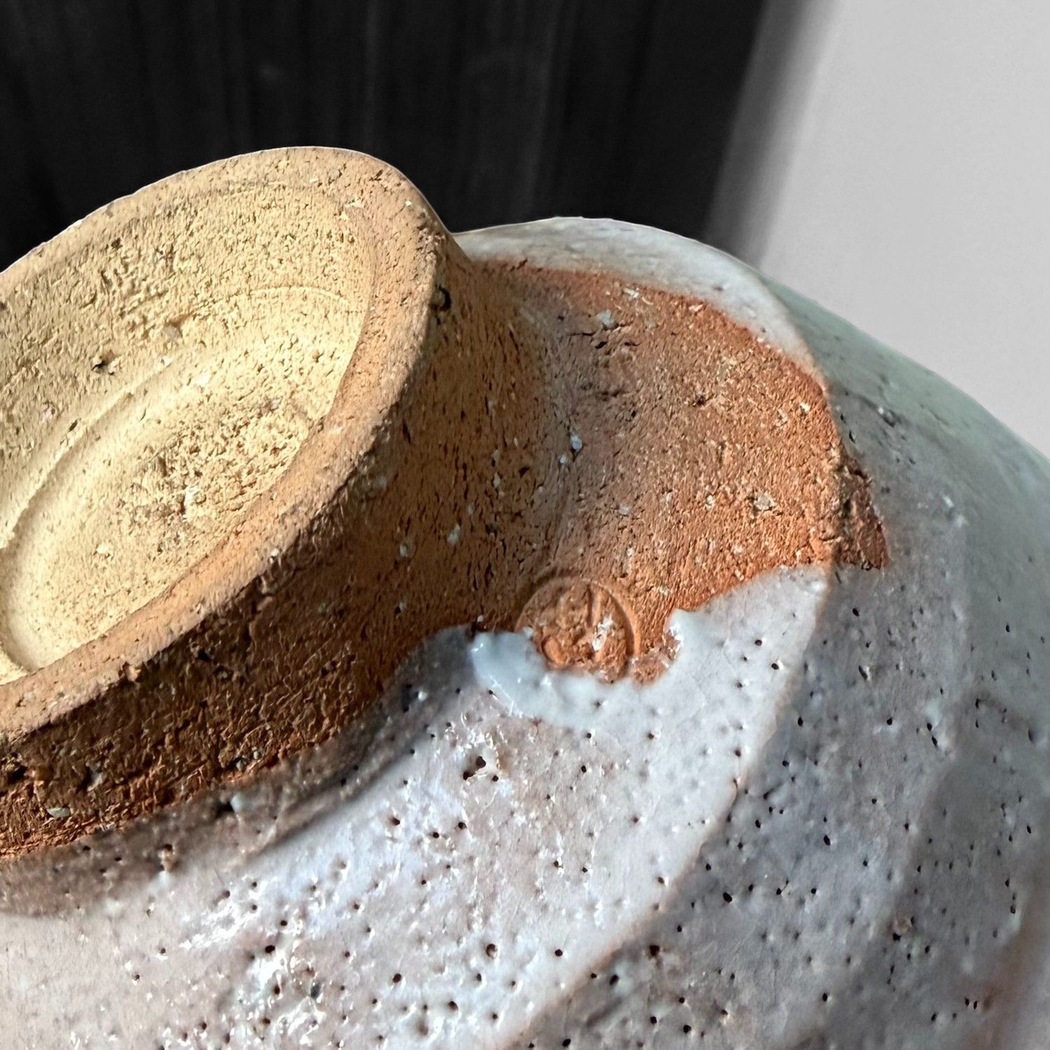 Japanese Matcha Chawan in Ido Form, Wood-Ash Glaze, 1970s