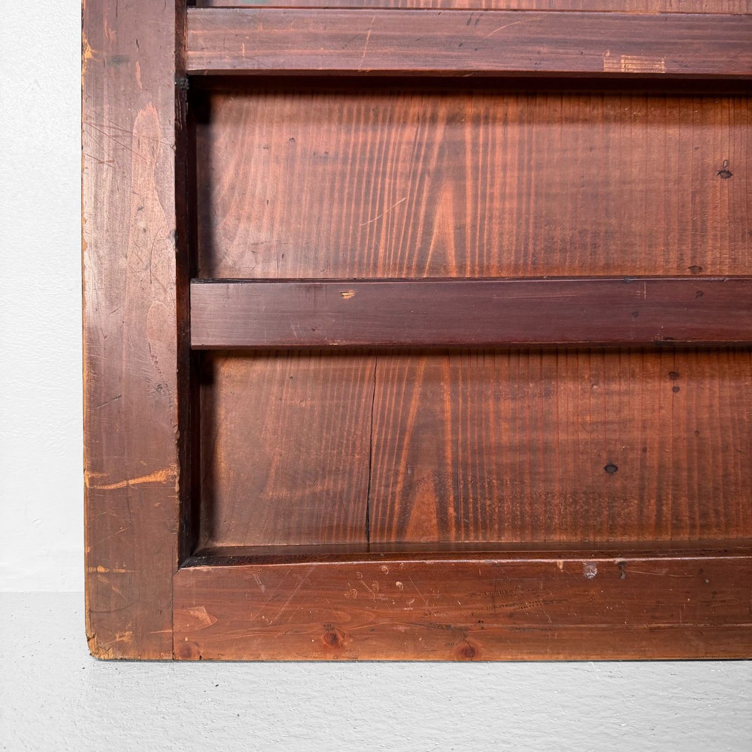 Japanese Wooden Door Panel, Minimalist Wall Decor, 1890s