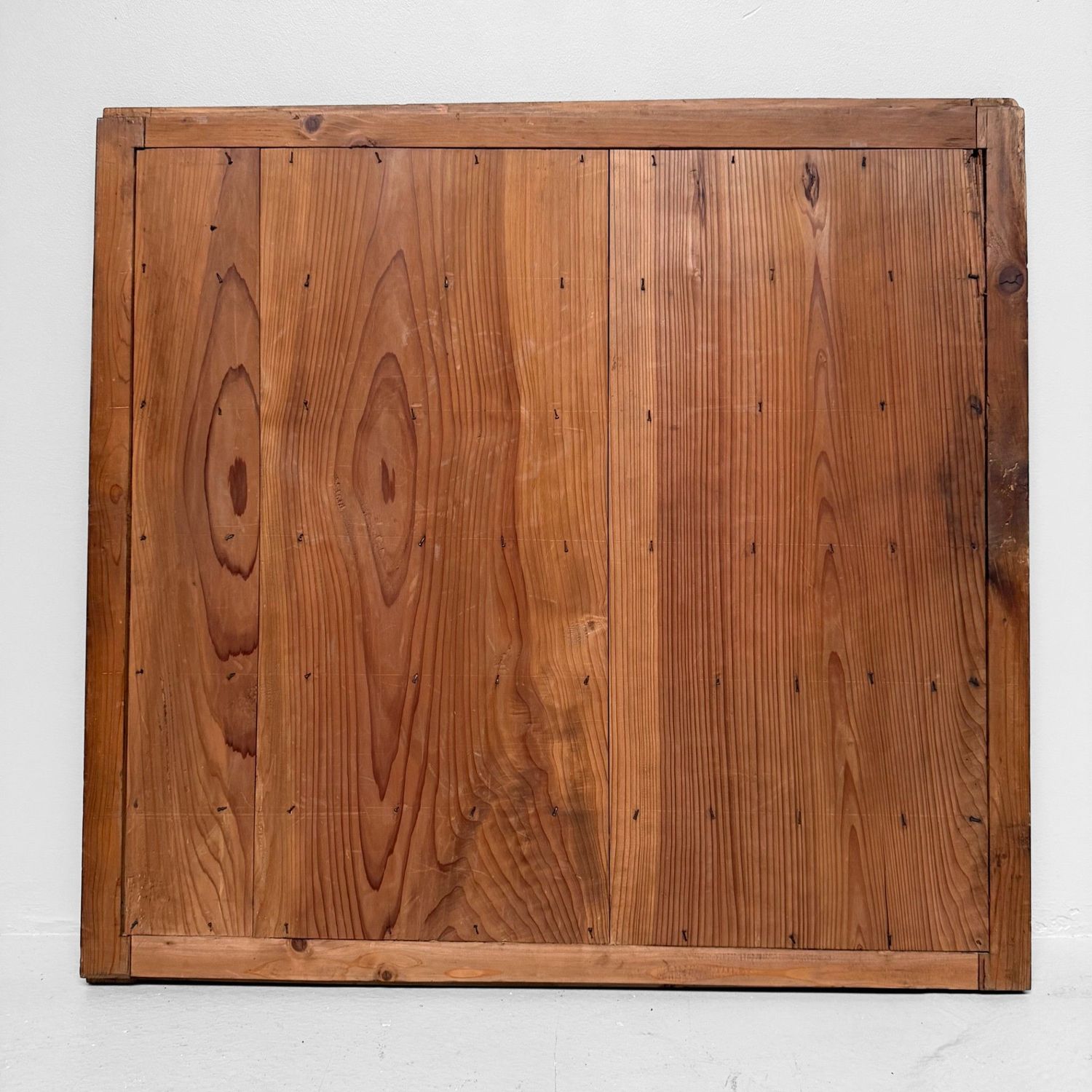 Japans Houten Deurpaneel, Minimalistische Wanddecoratie, 1890s