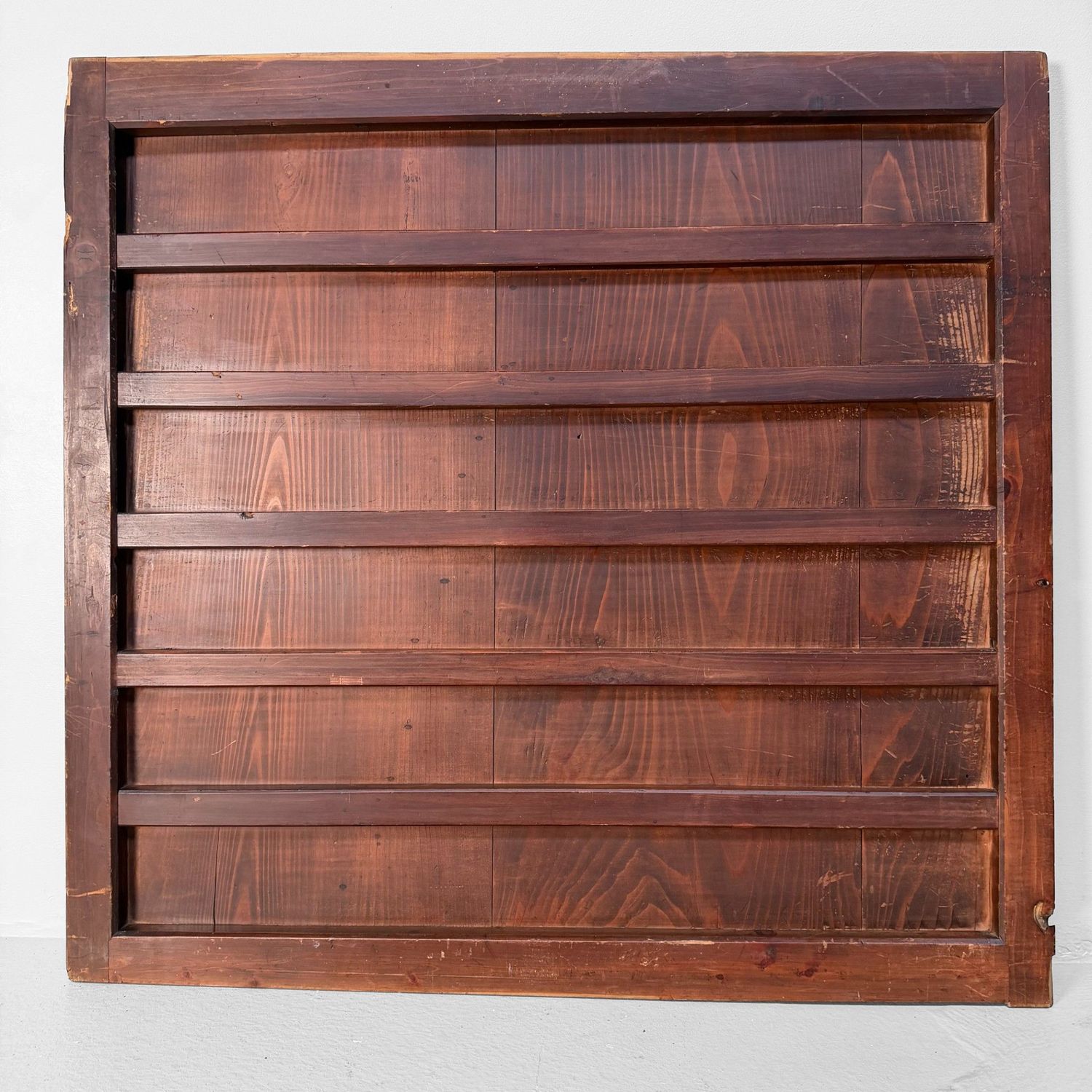 Japanese Wooden Door Panel, Minimalist Wall Decor, 1890s