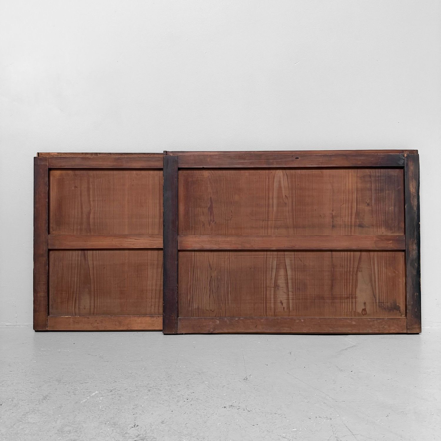 Japanese Wooden Door Panels, Minimalist Wall Décor, 1890s