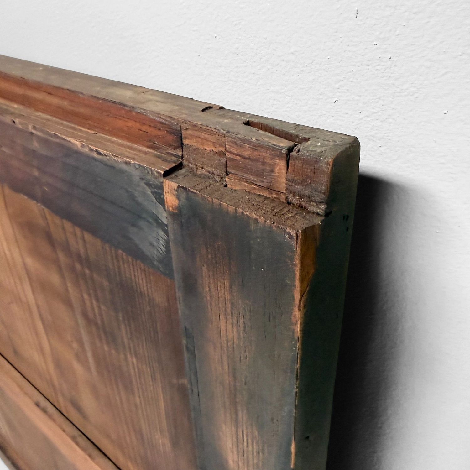 Japanese Wooden Door Panels, Minimalist Wall Décor, 1890s