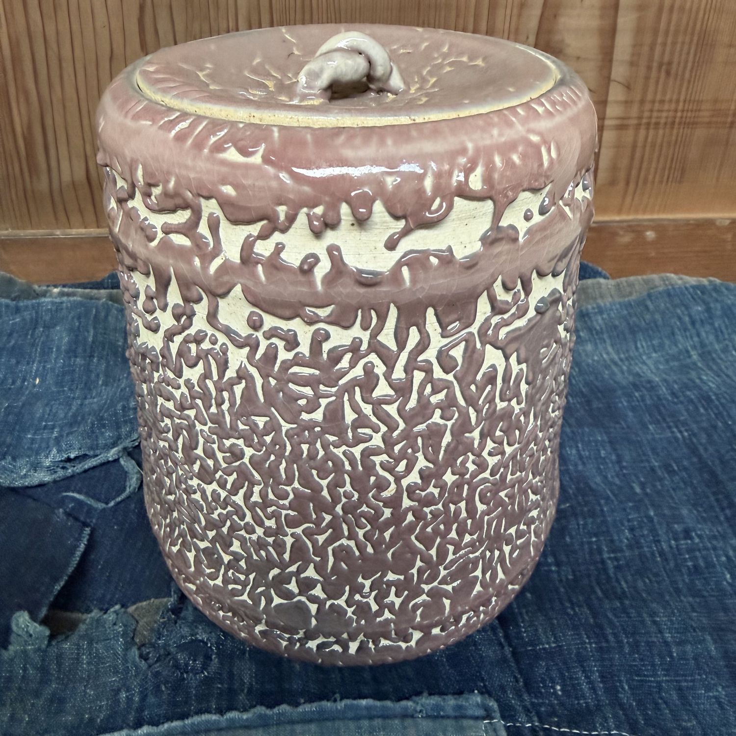 Mizusashi Waterpot voor Theeceremonie – Noma Gazan, jaren 1960