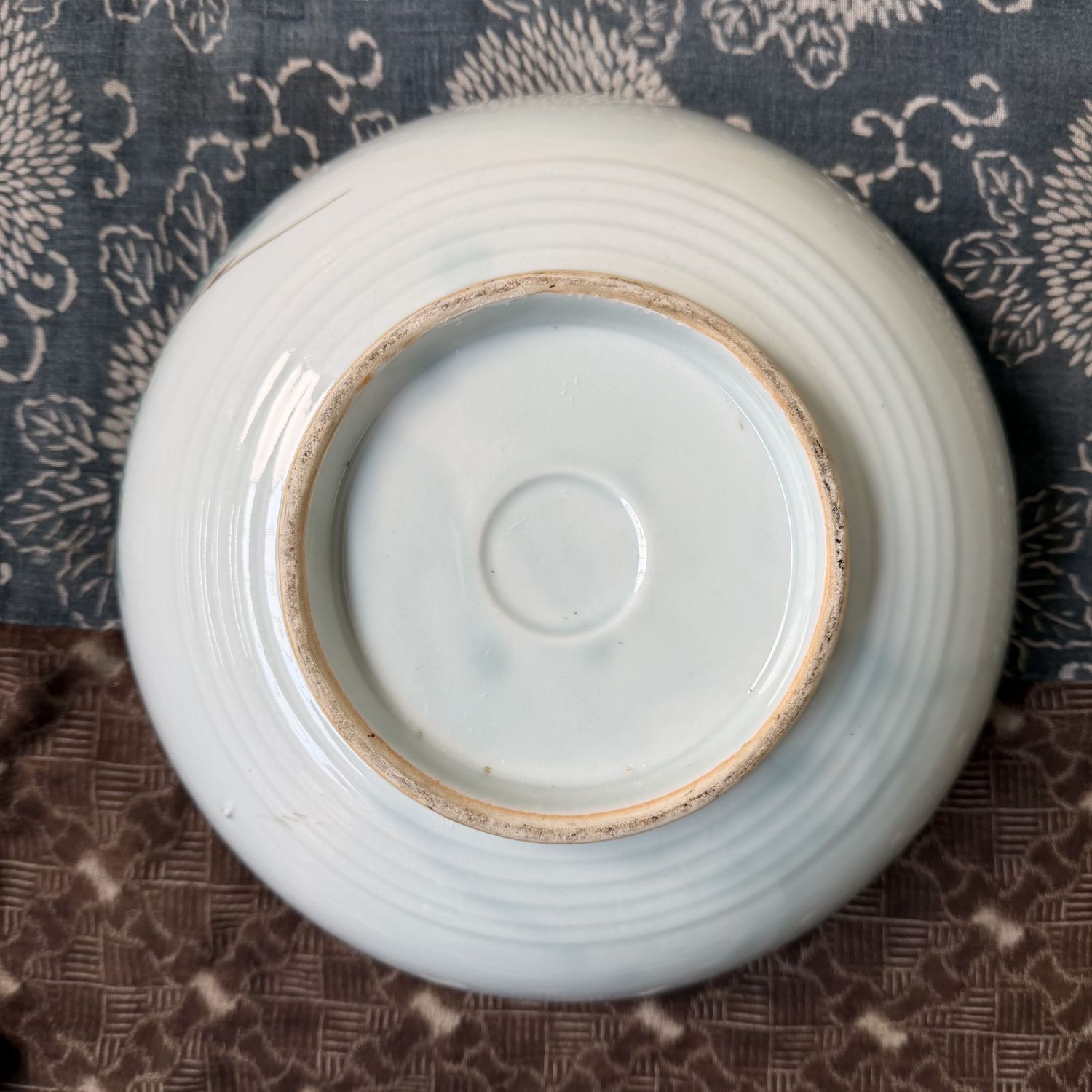 Japanse Vintage Porseleinen Kom met Sho Chiku Bai decor, 1950s