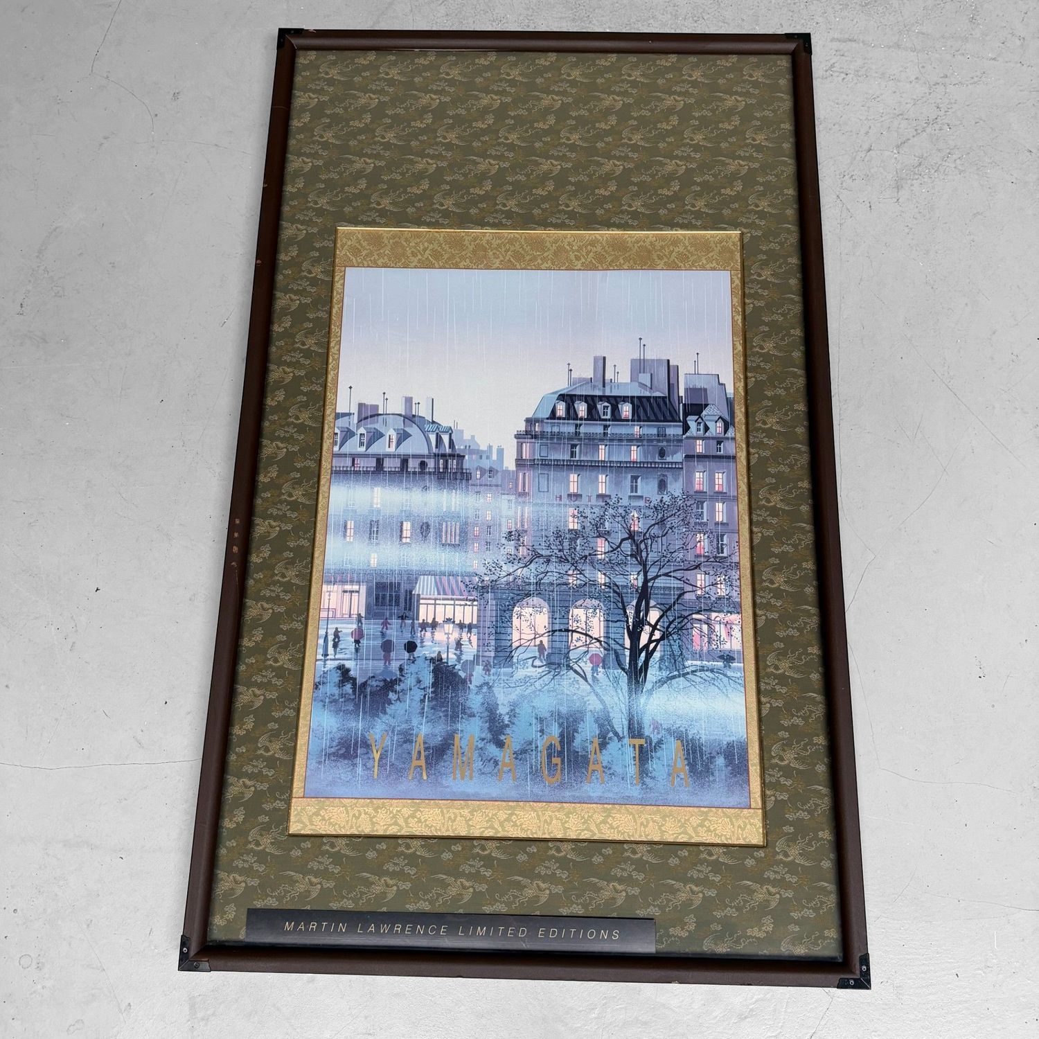Hiro Yamagata – Rainy Paris, Luxury Framed Print, 1980s