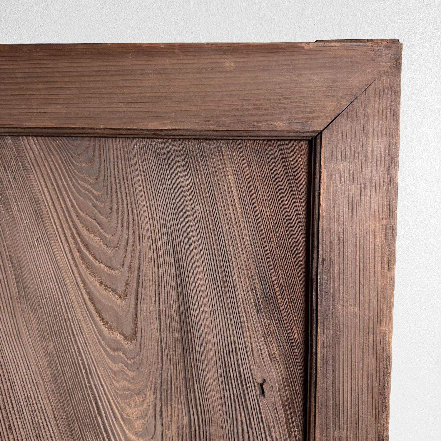 Japanese Wooden Door Panel, Minimalist Wall Decor, ca. 1890